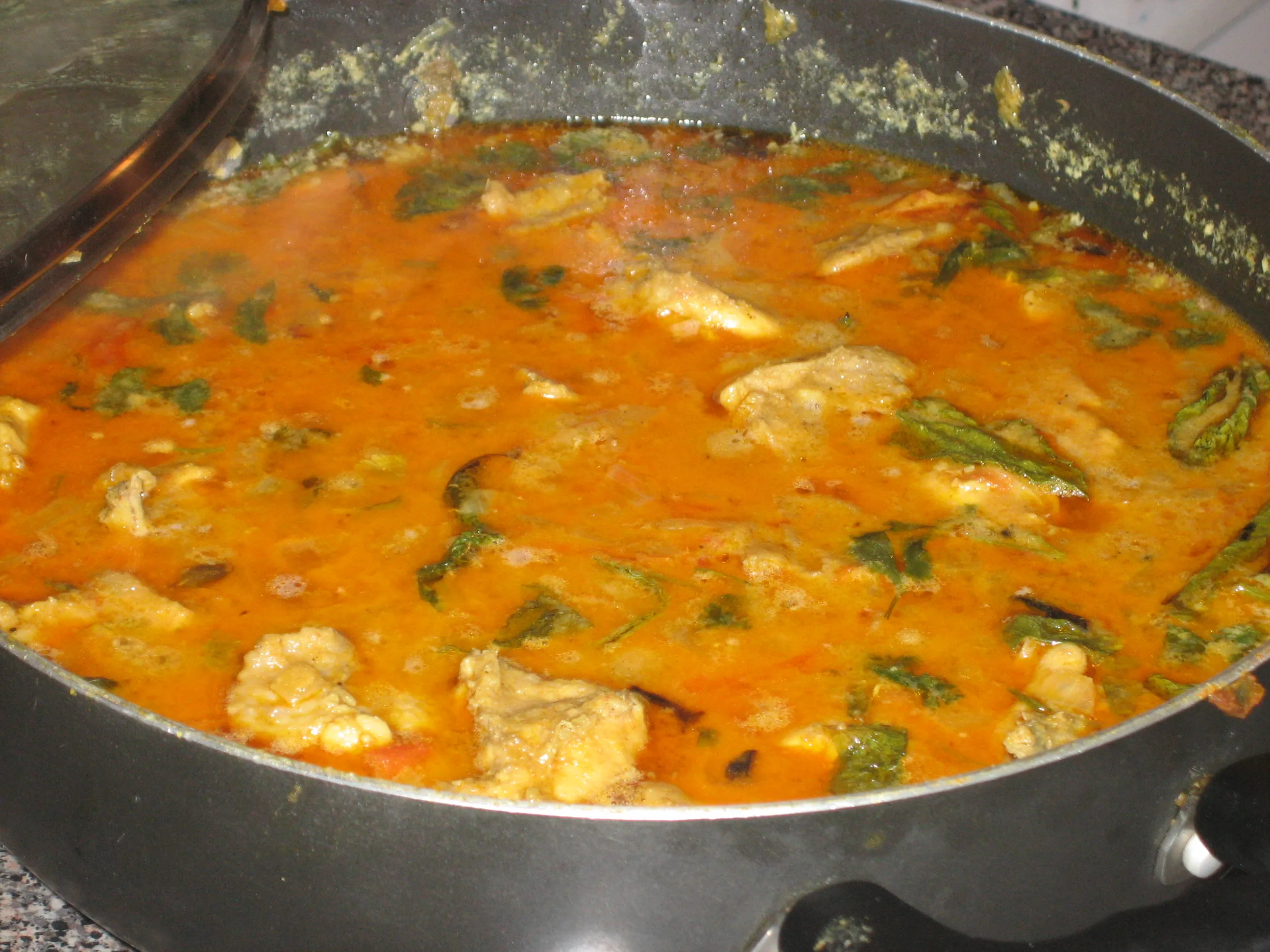 Mint flecked Chicken curry