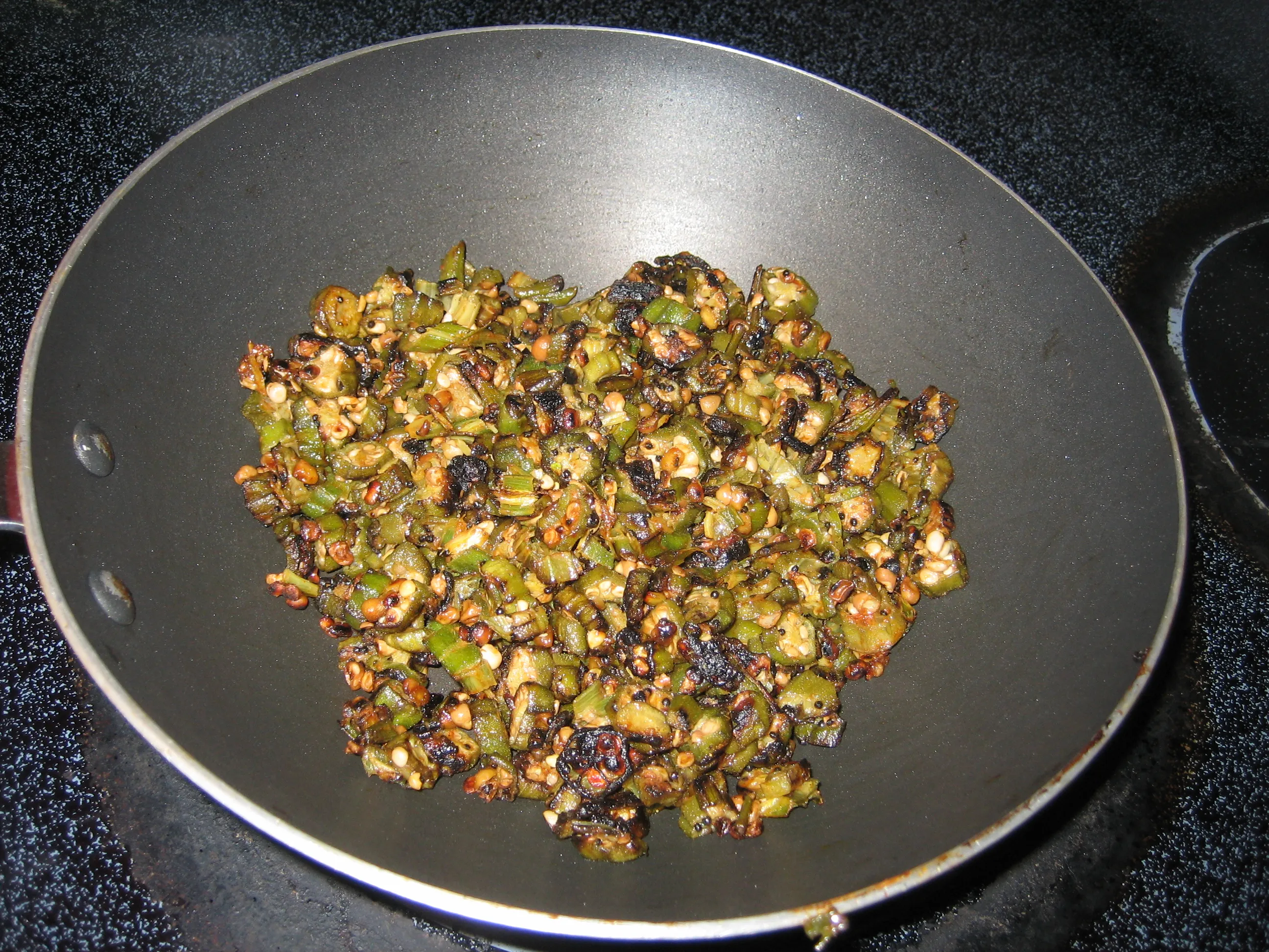 Vendaikkai poriyal(Okra stir fry)