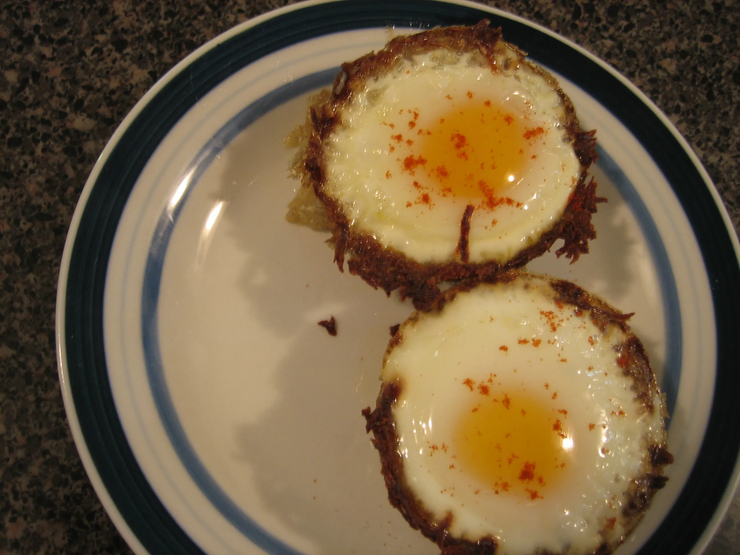 Eggs in a Hashbrown basket