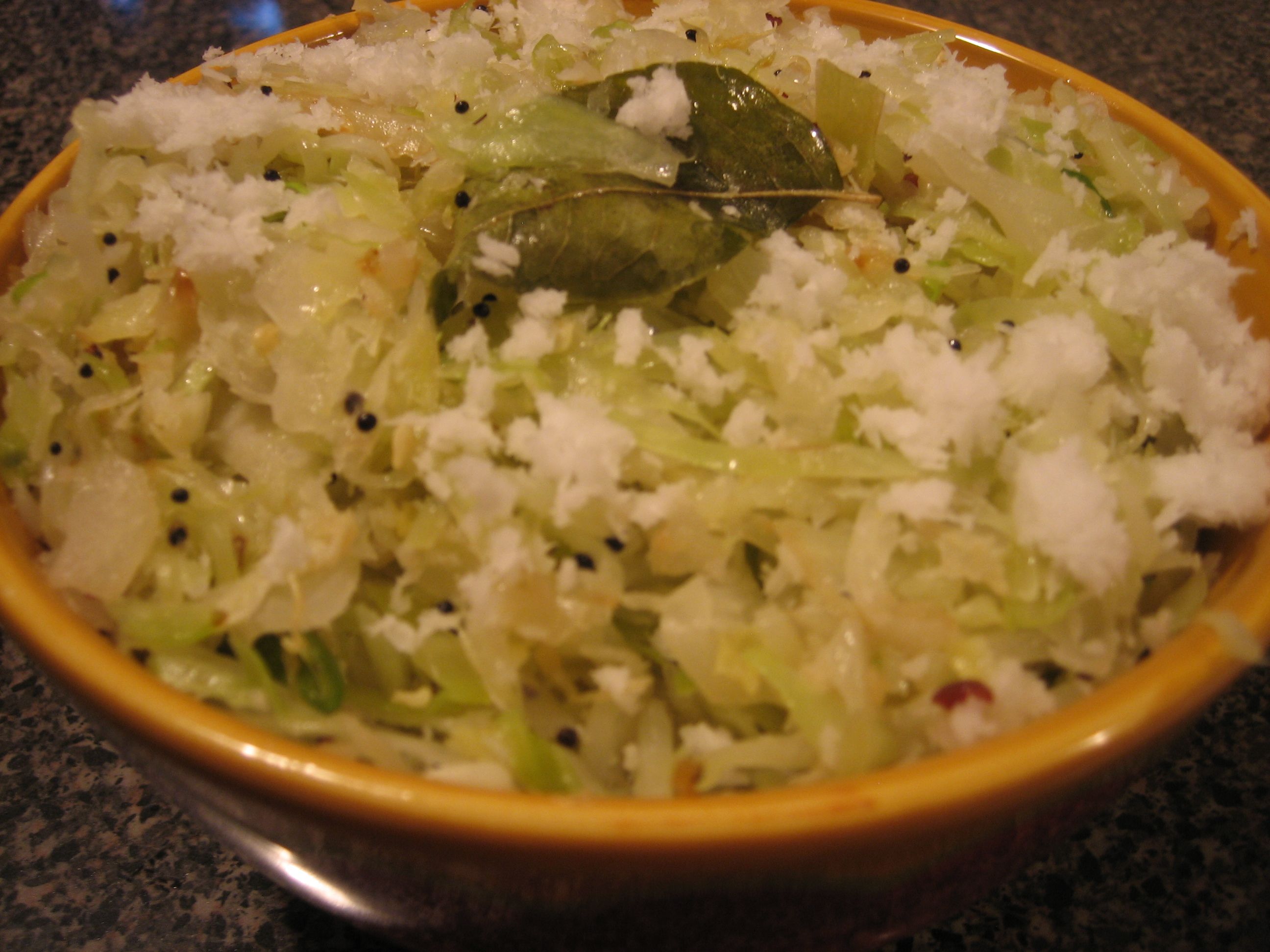 Cabbage Poriyal