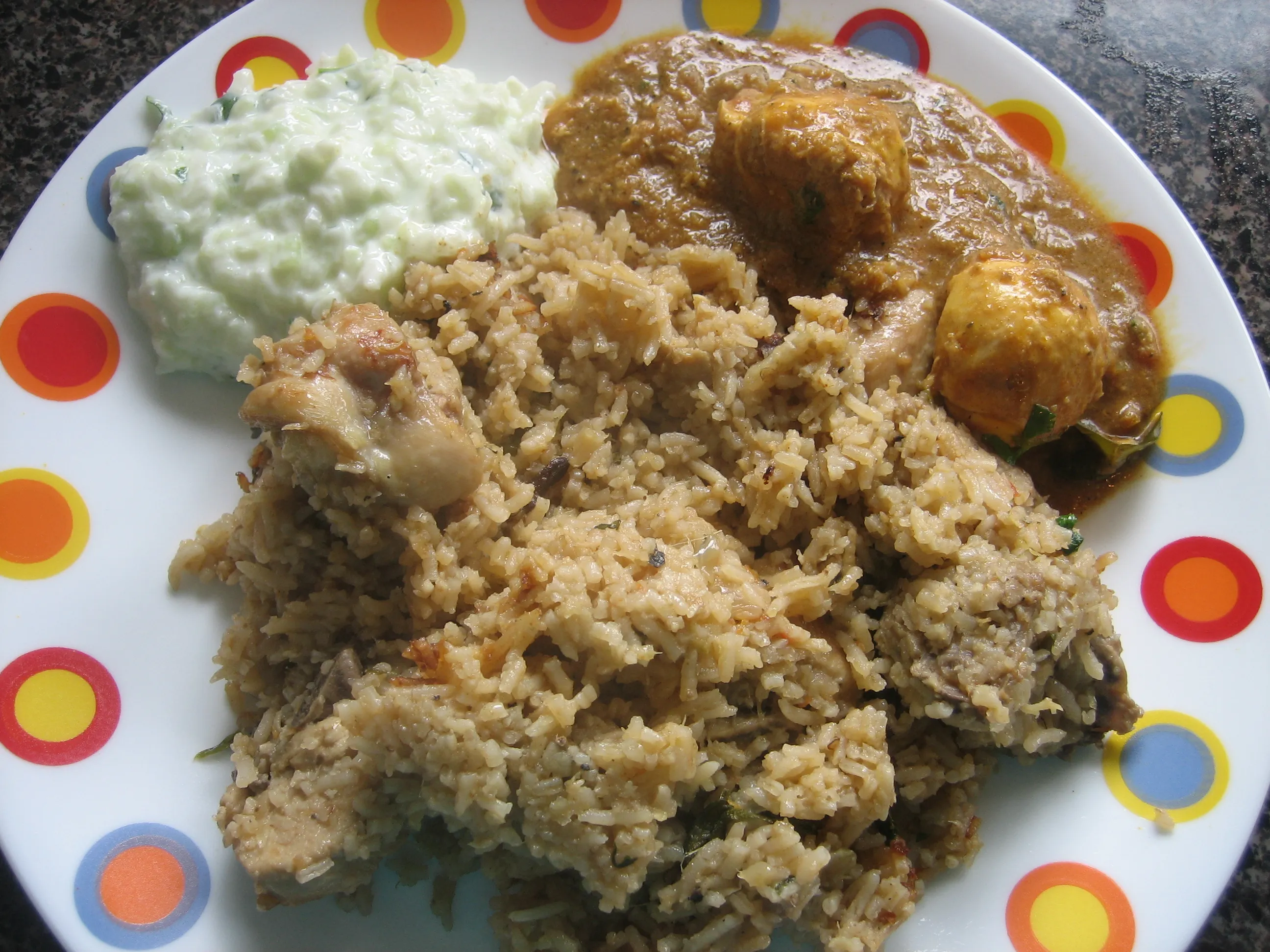 Plated briyani