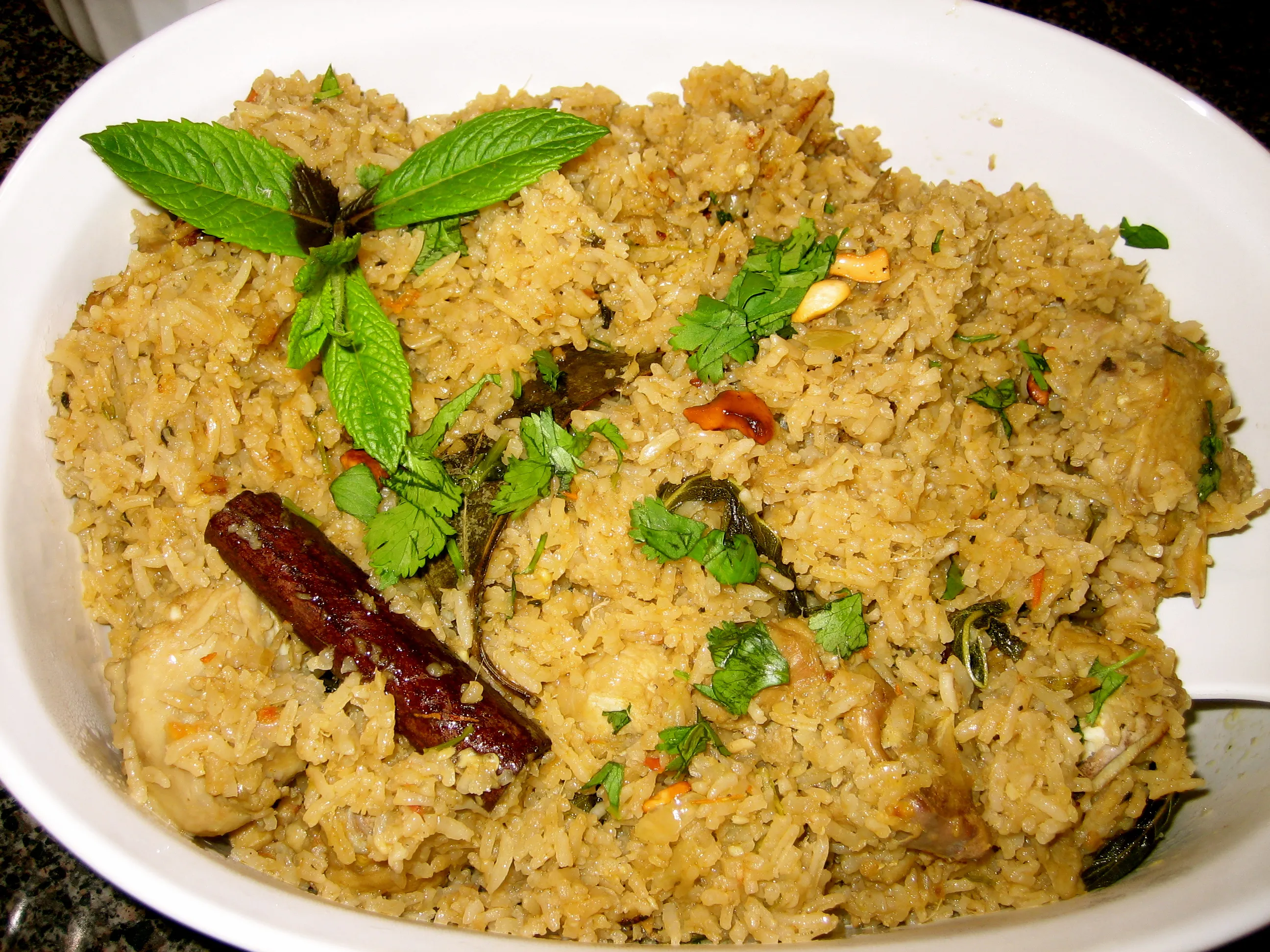 Celebrating Mom's Chicken biryani
