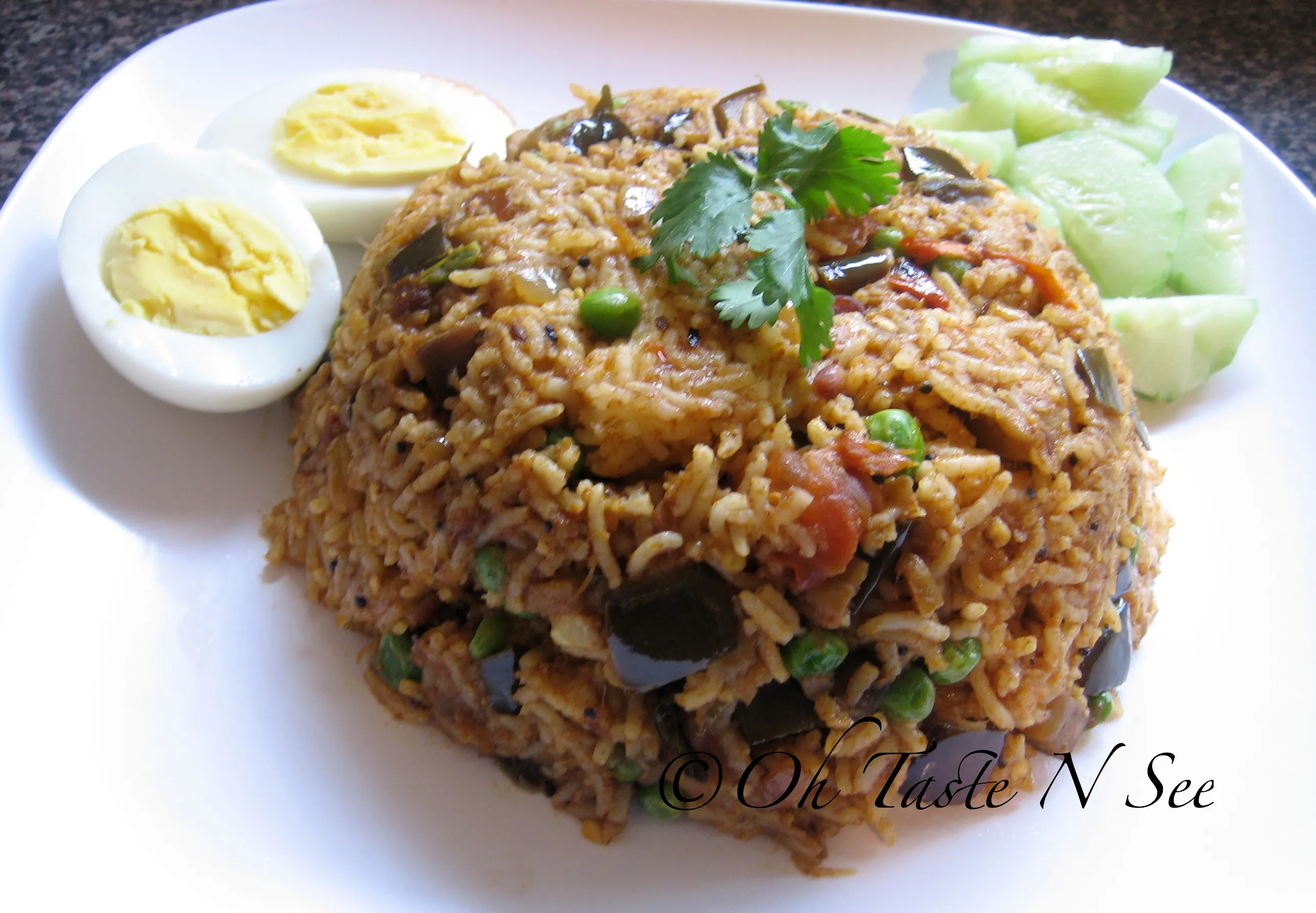 Vaangi Baath(Spiced Eggplant rice)