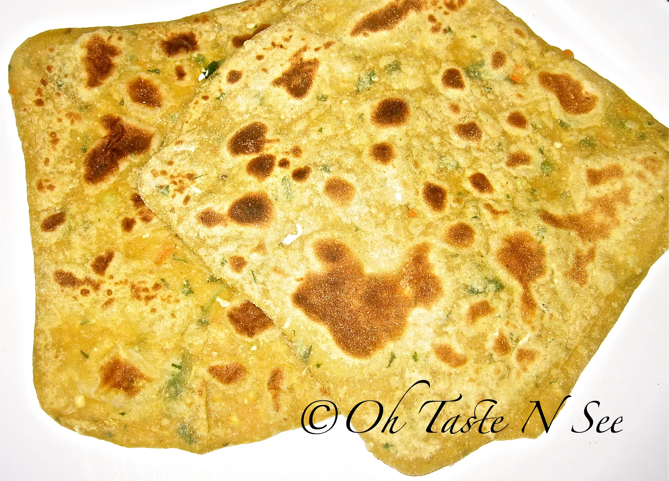 Lauki Tofu Parathas