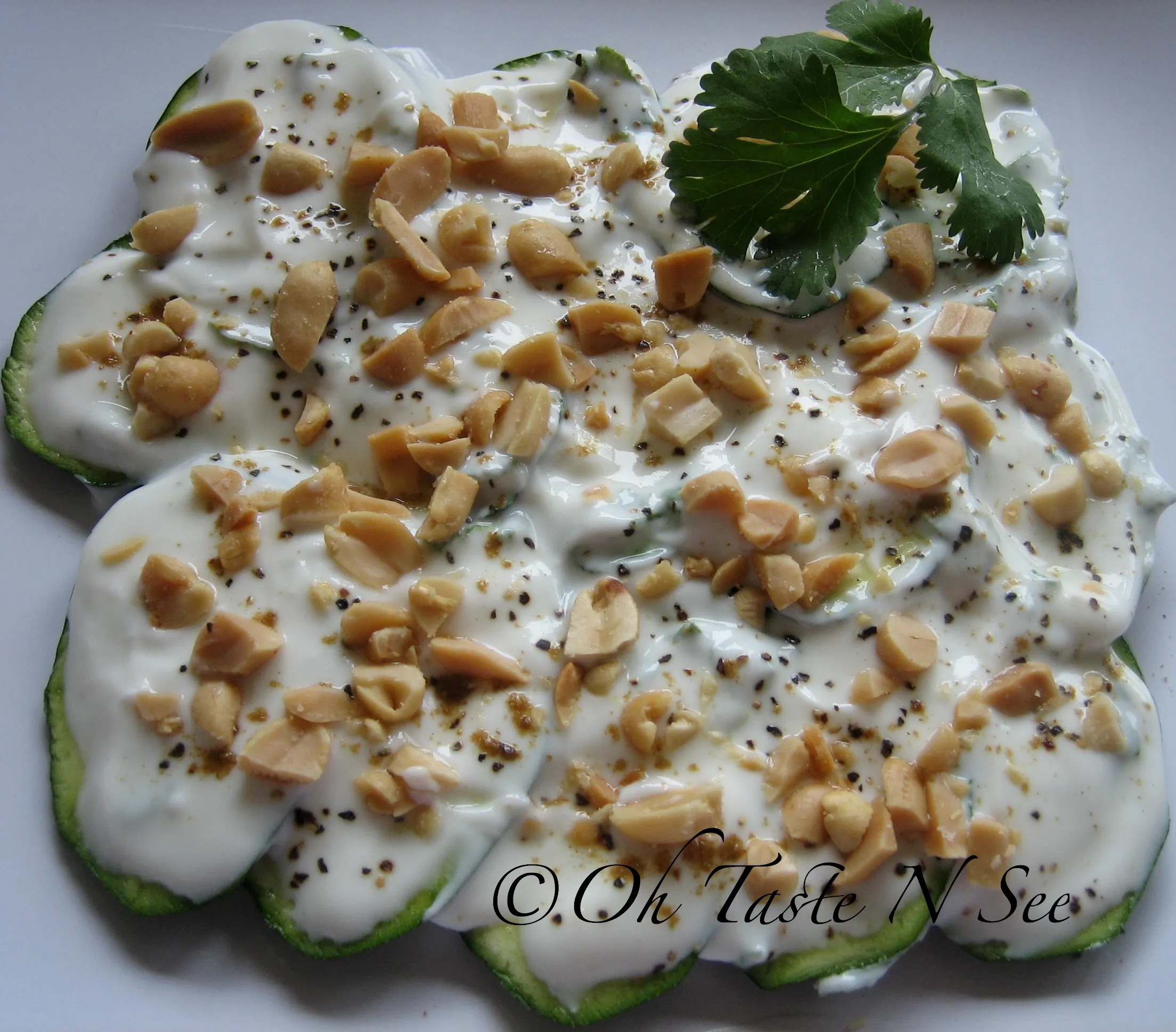 Zucchini Salad with Minty Yogurt Dressing
