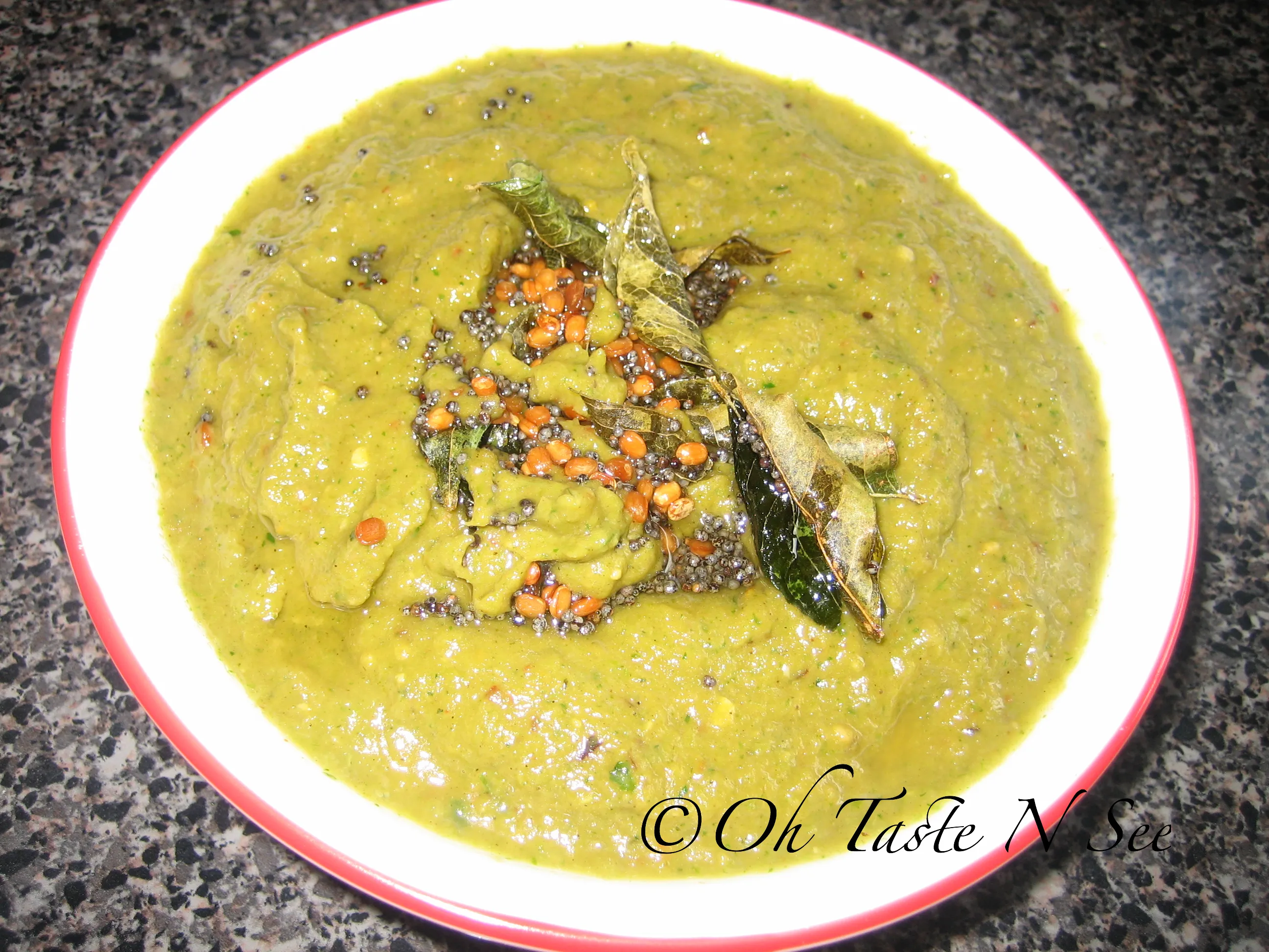C core cilantro stem chutney