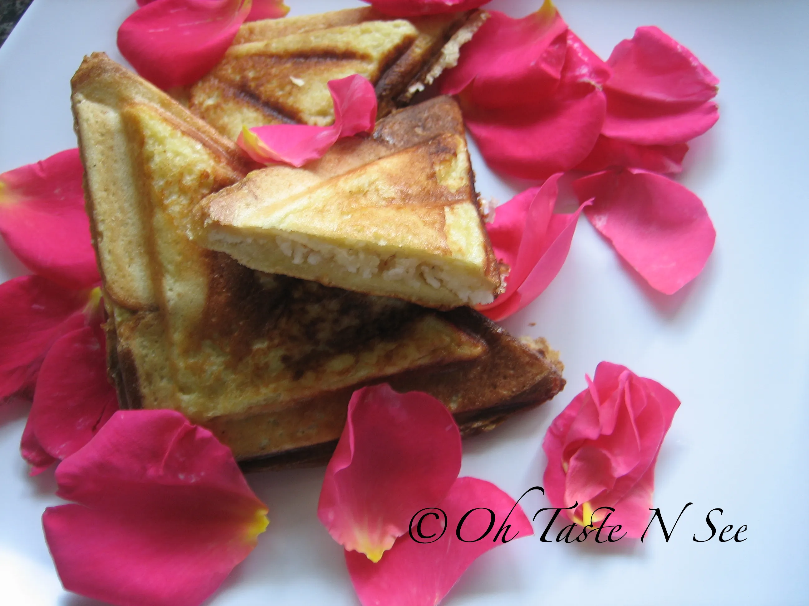 Coconut stuffed Gulabi French Toast
