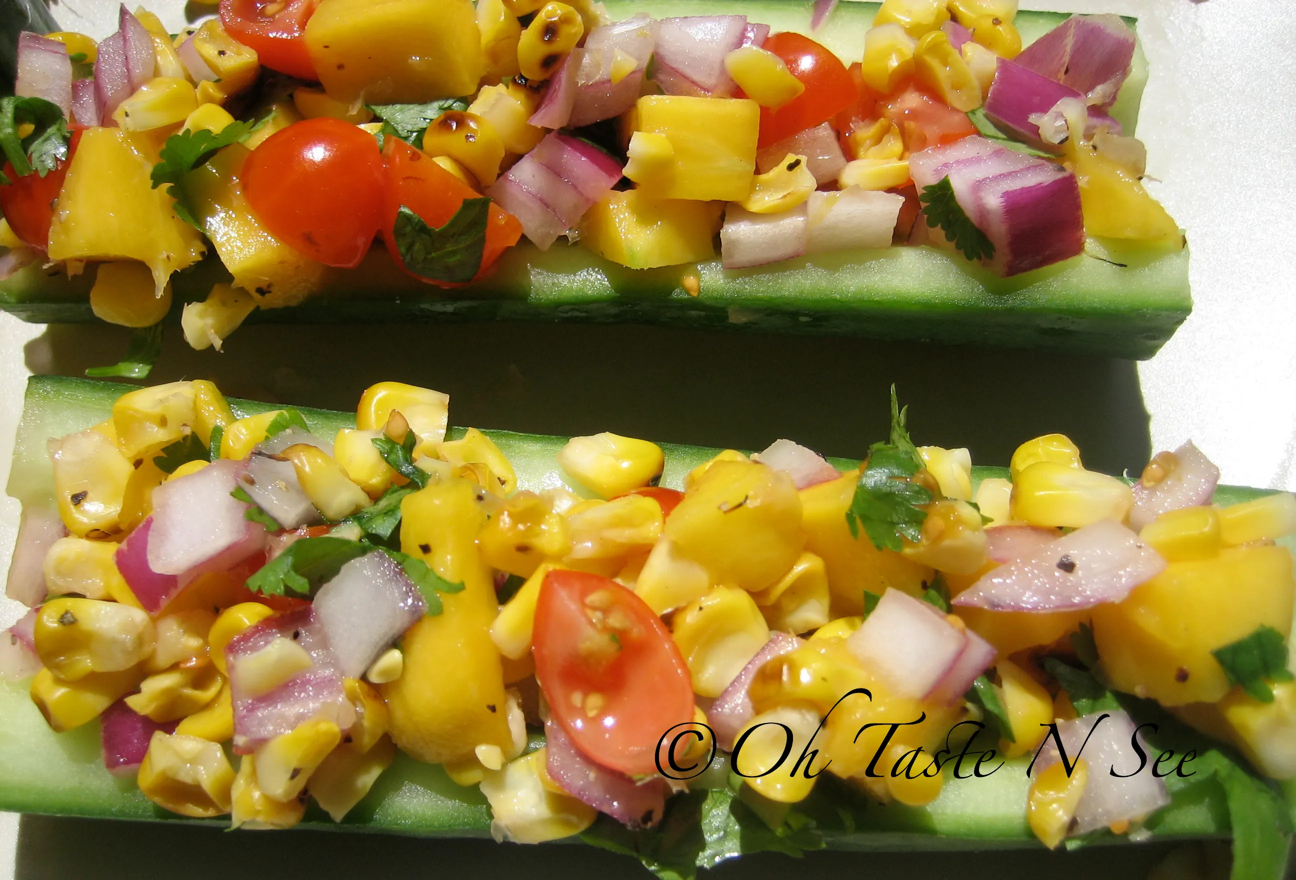 Grilled corn Mango salad