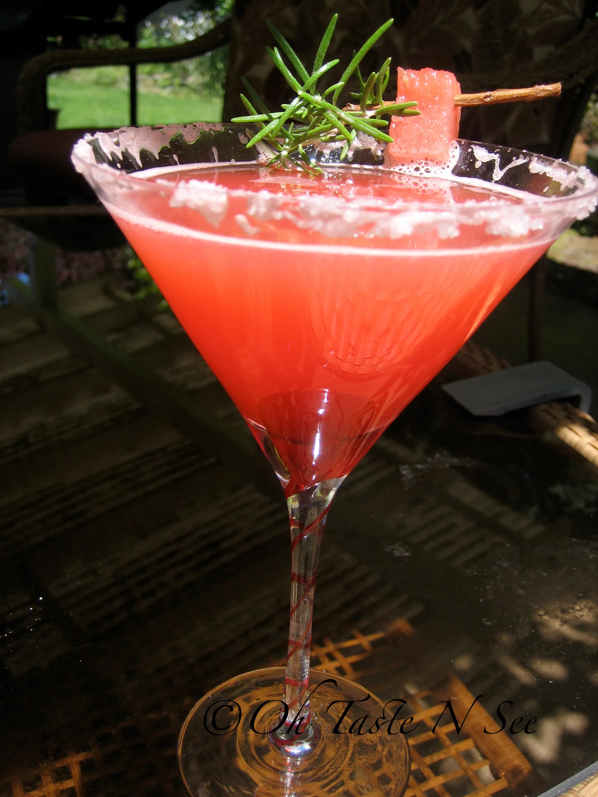 Rosemary watermelon cocktail