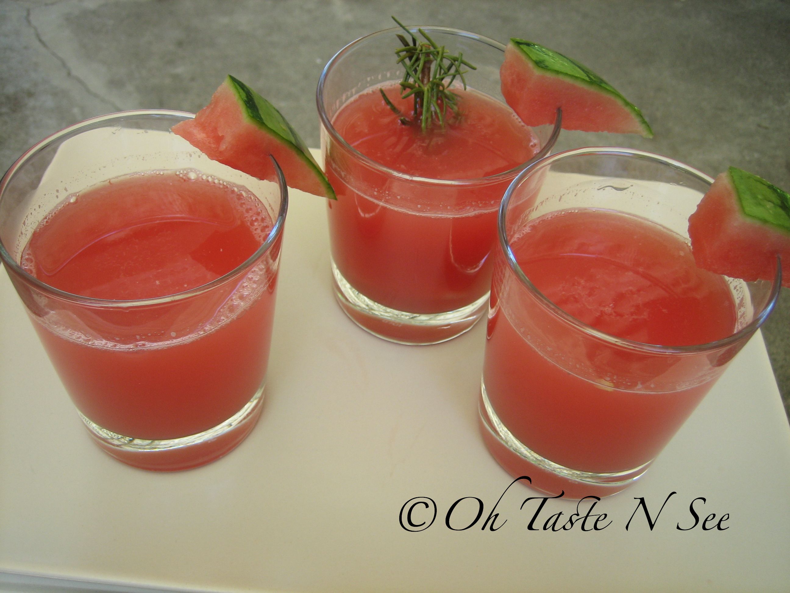 Rosemary Watermelon Cocktail/Mocktail