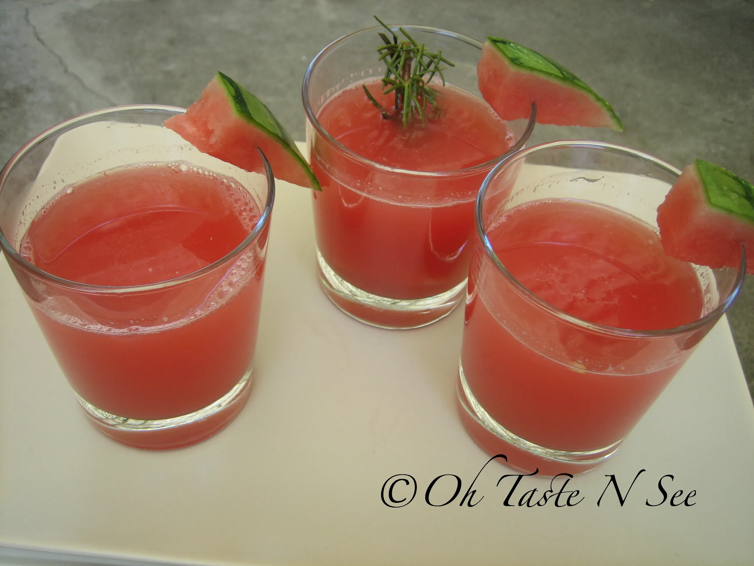 Rosemary Watermelon Cocktail/Mocktail