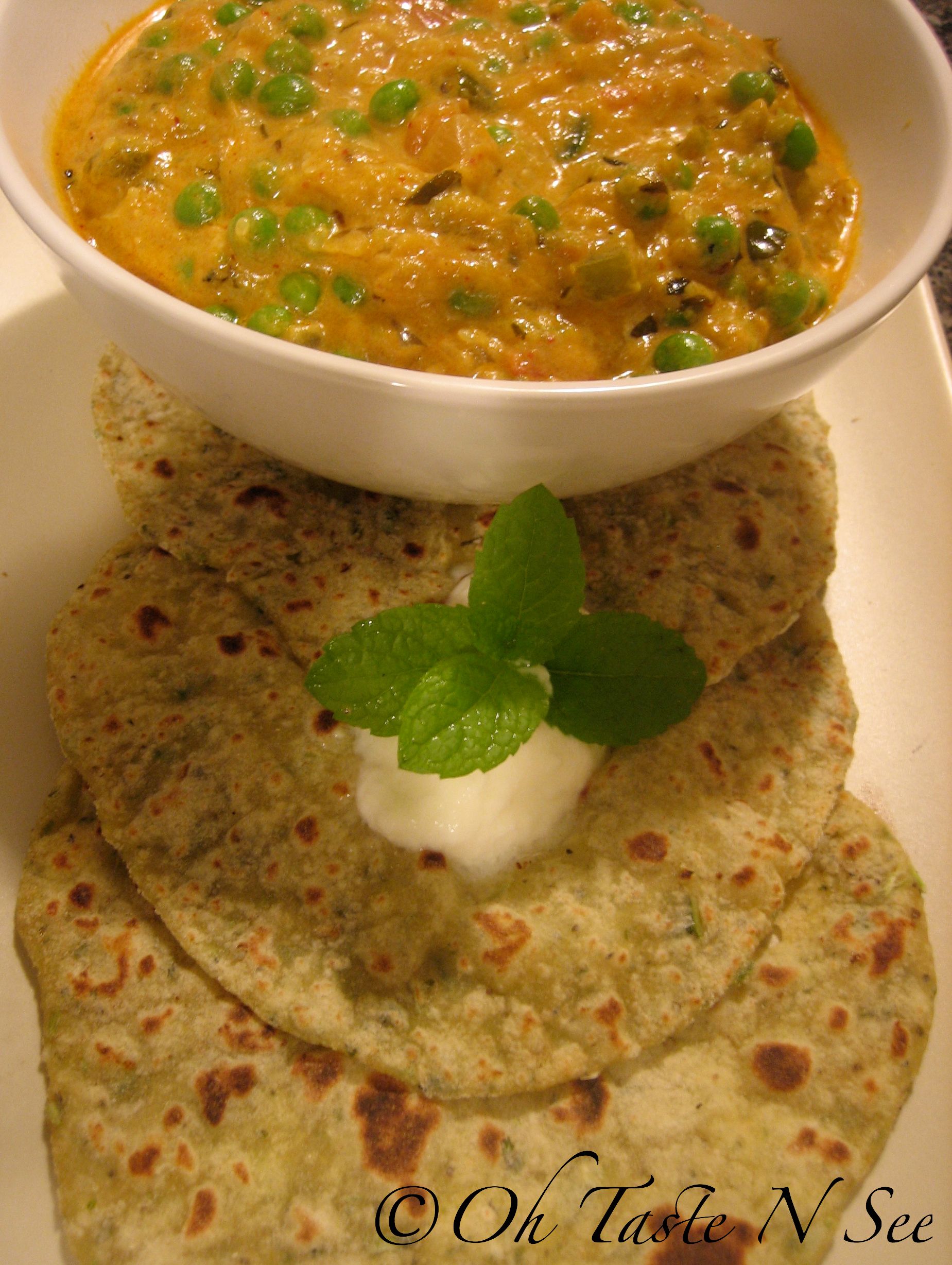 Minty Cottage Cheese Paratha