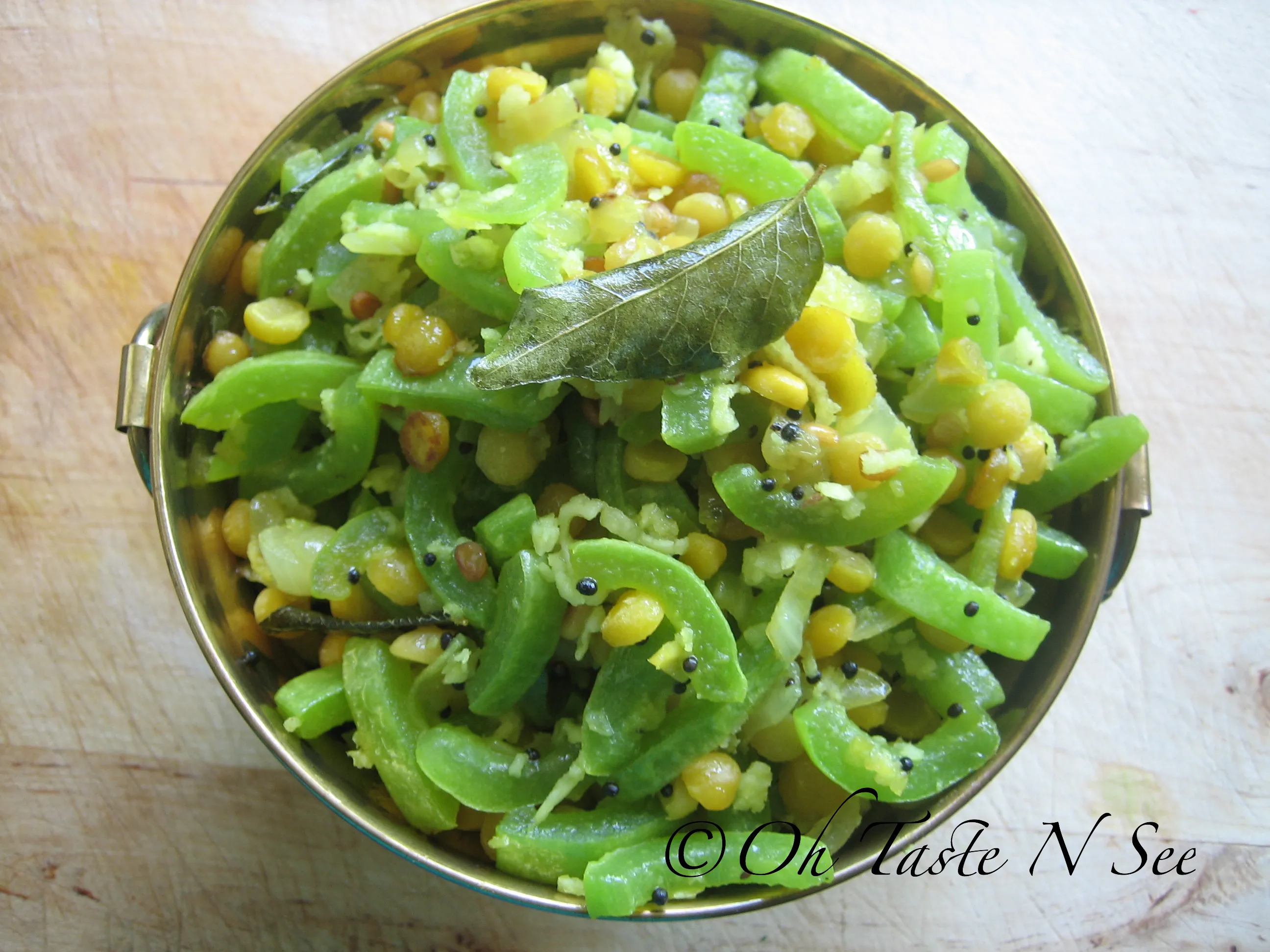Pudalangai Paruppu poriyal(Snake gourd channa dal stir fry)