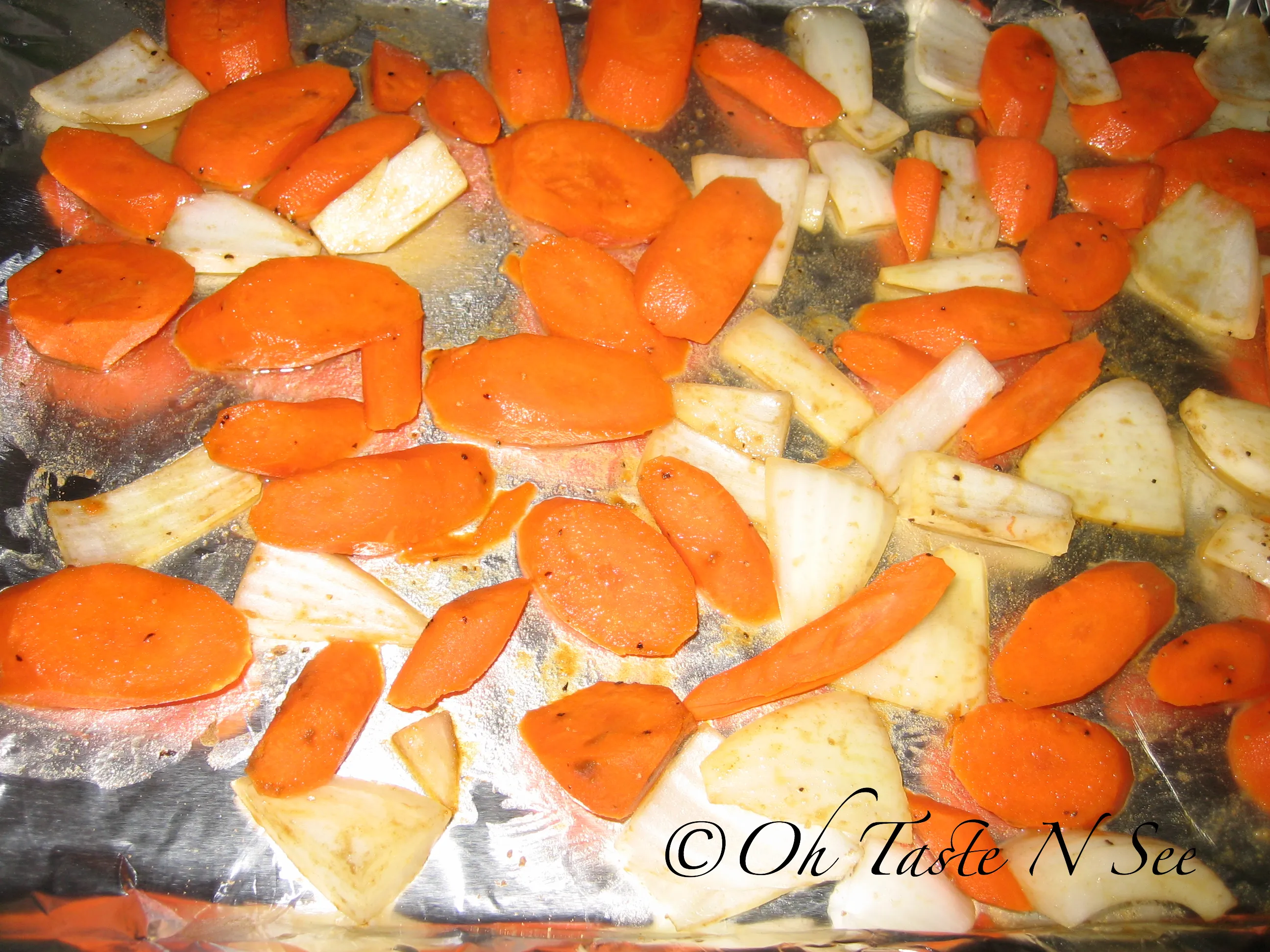 Roasting carrots