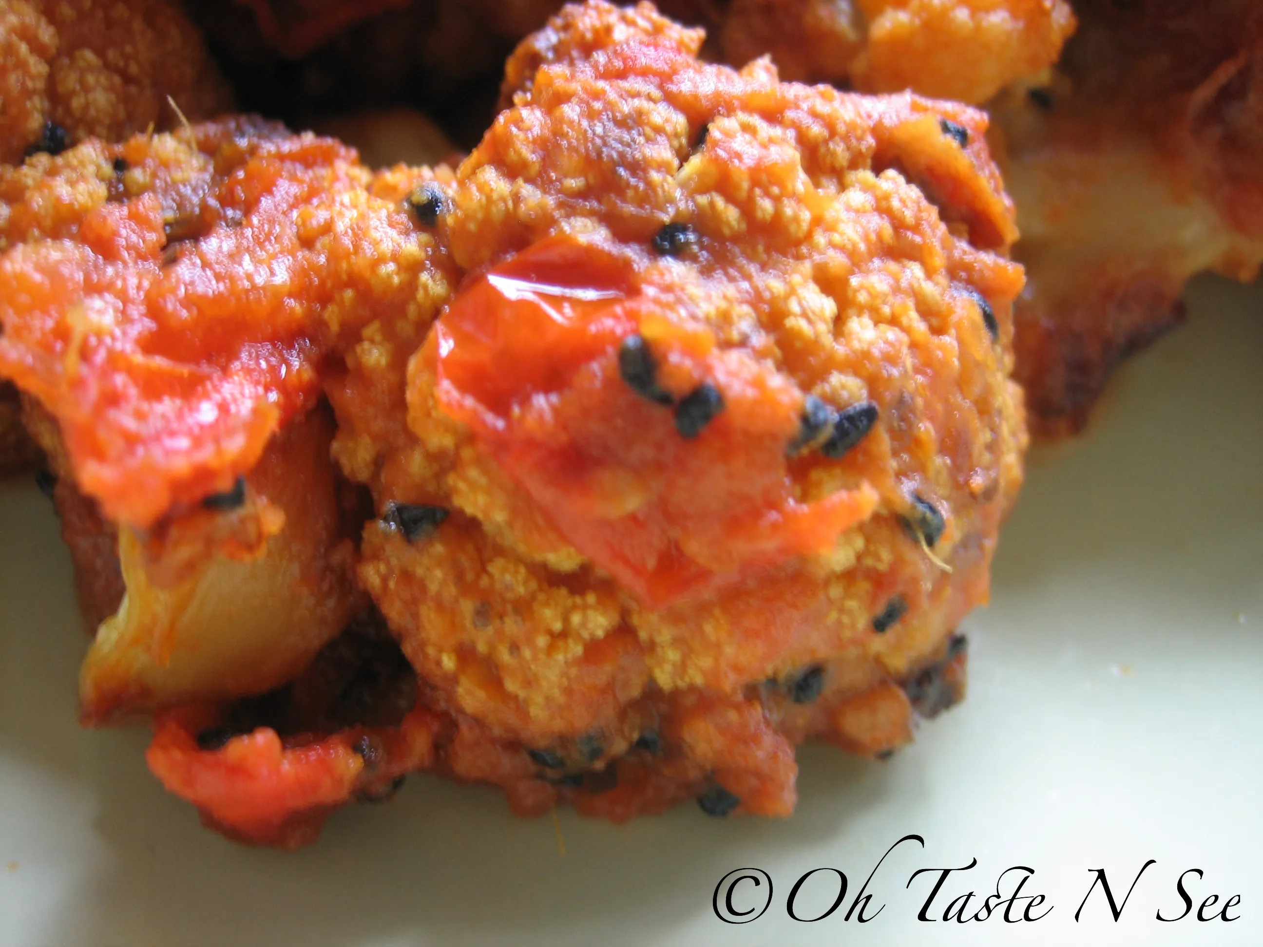 Aachari Baingan - a close up