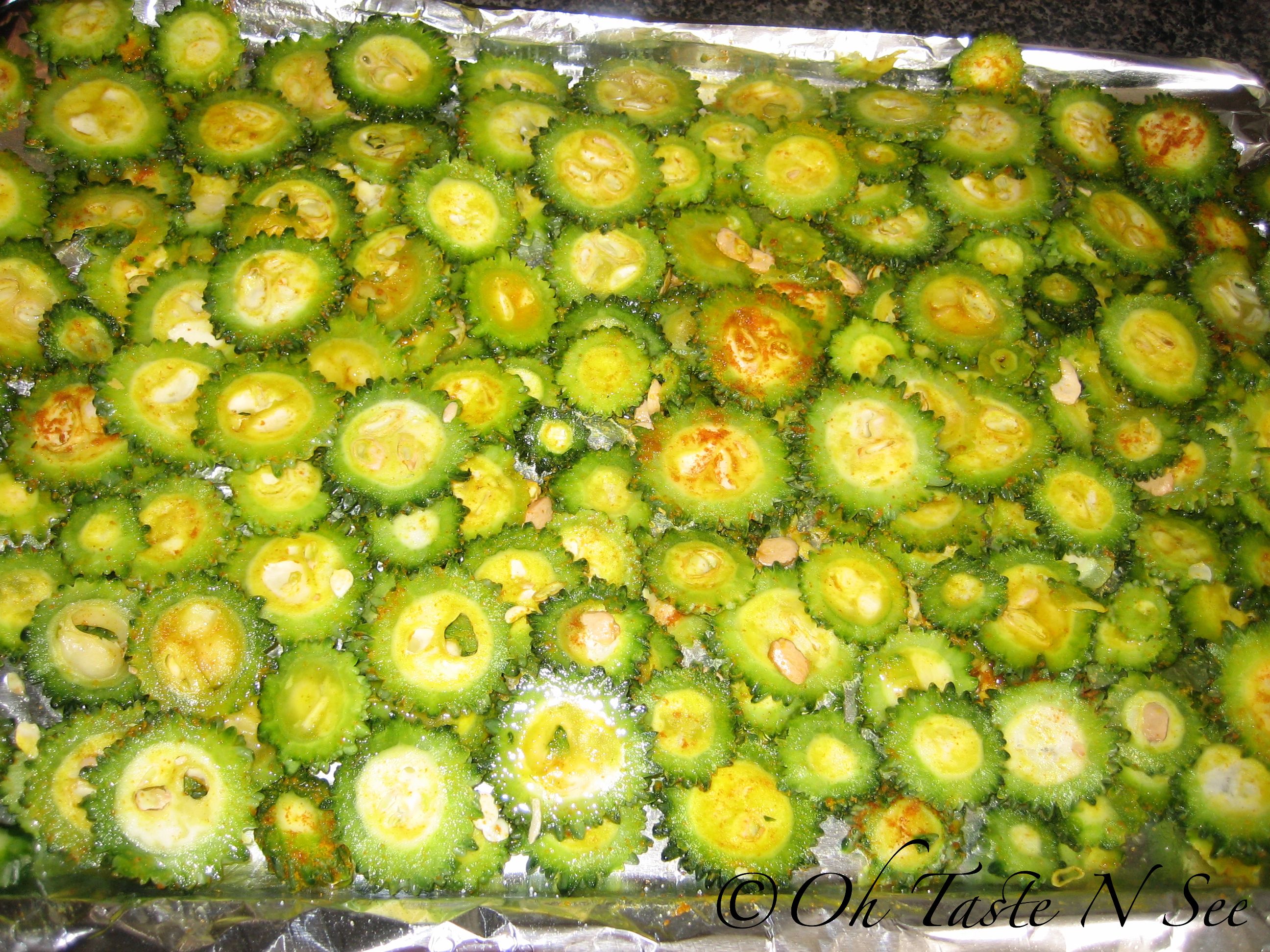 Baked Bittergourd crisps(Baked Pavakkai chips)