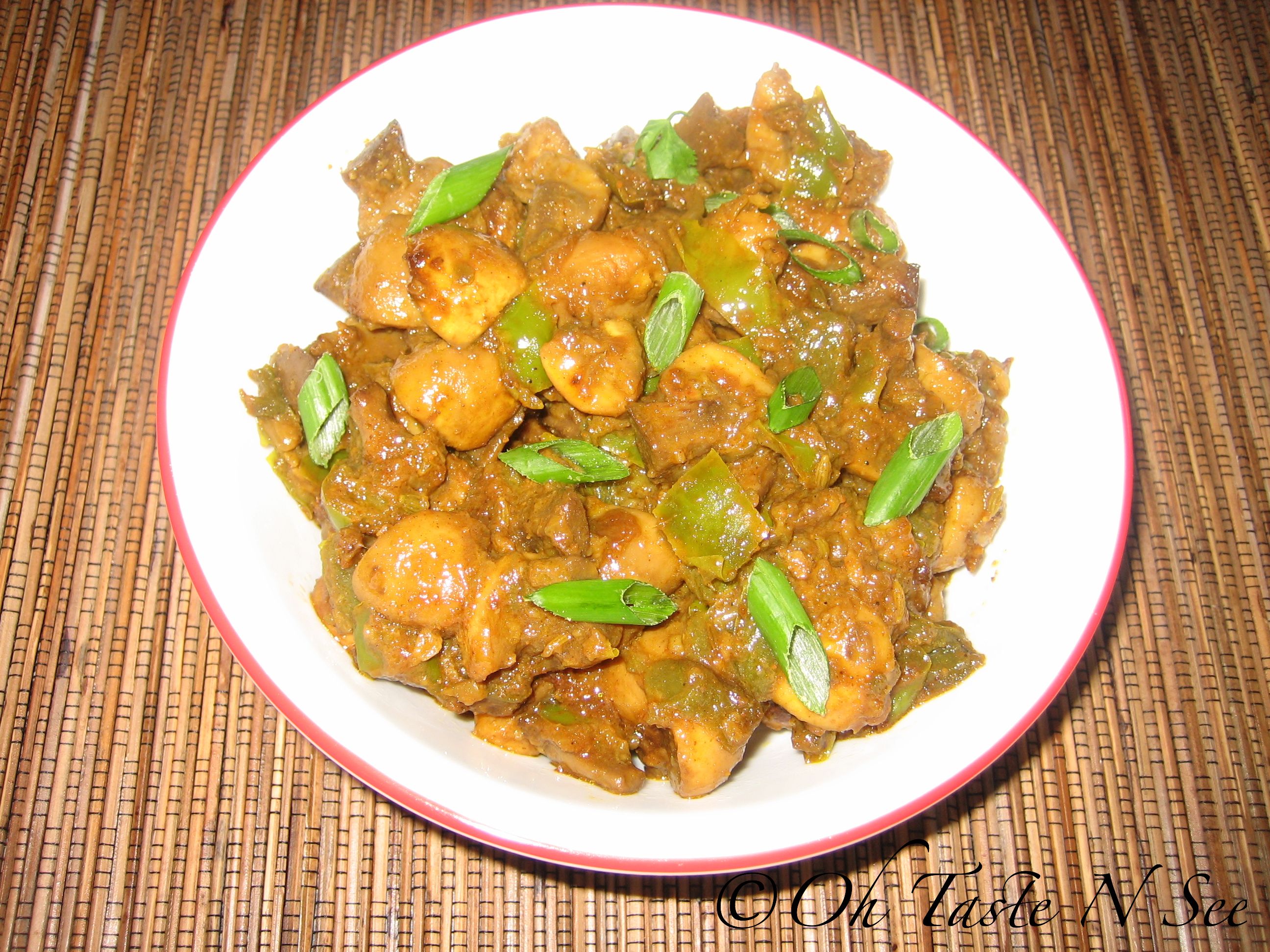 Bell Pepper Mushroom Subzi
