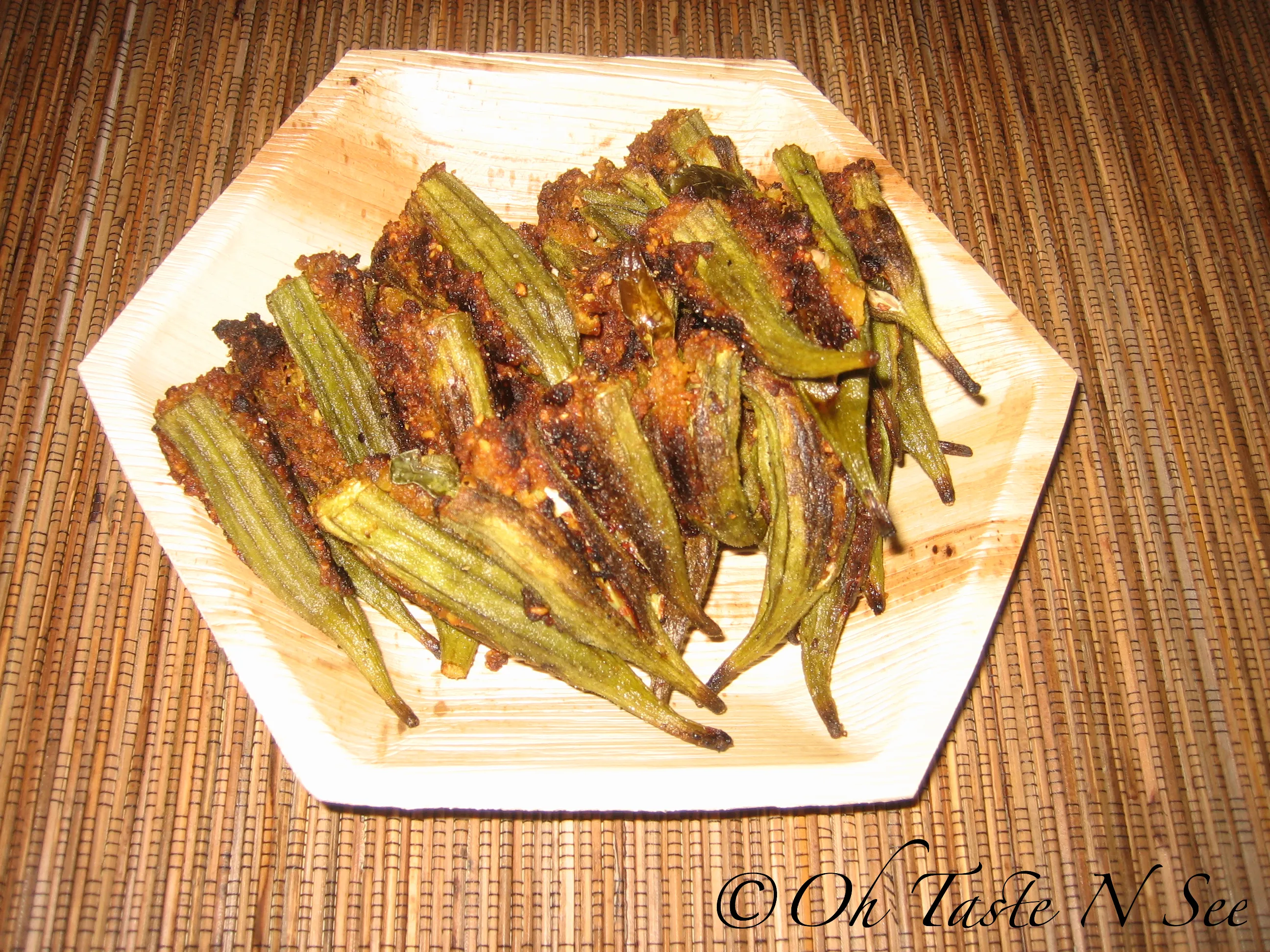 Baked Stuffed Okra