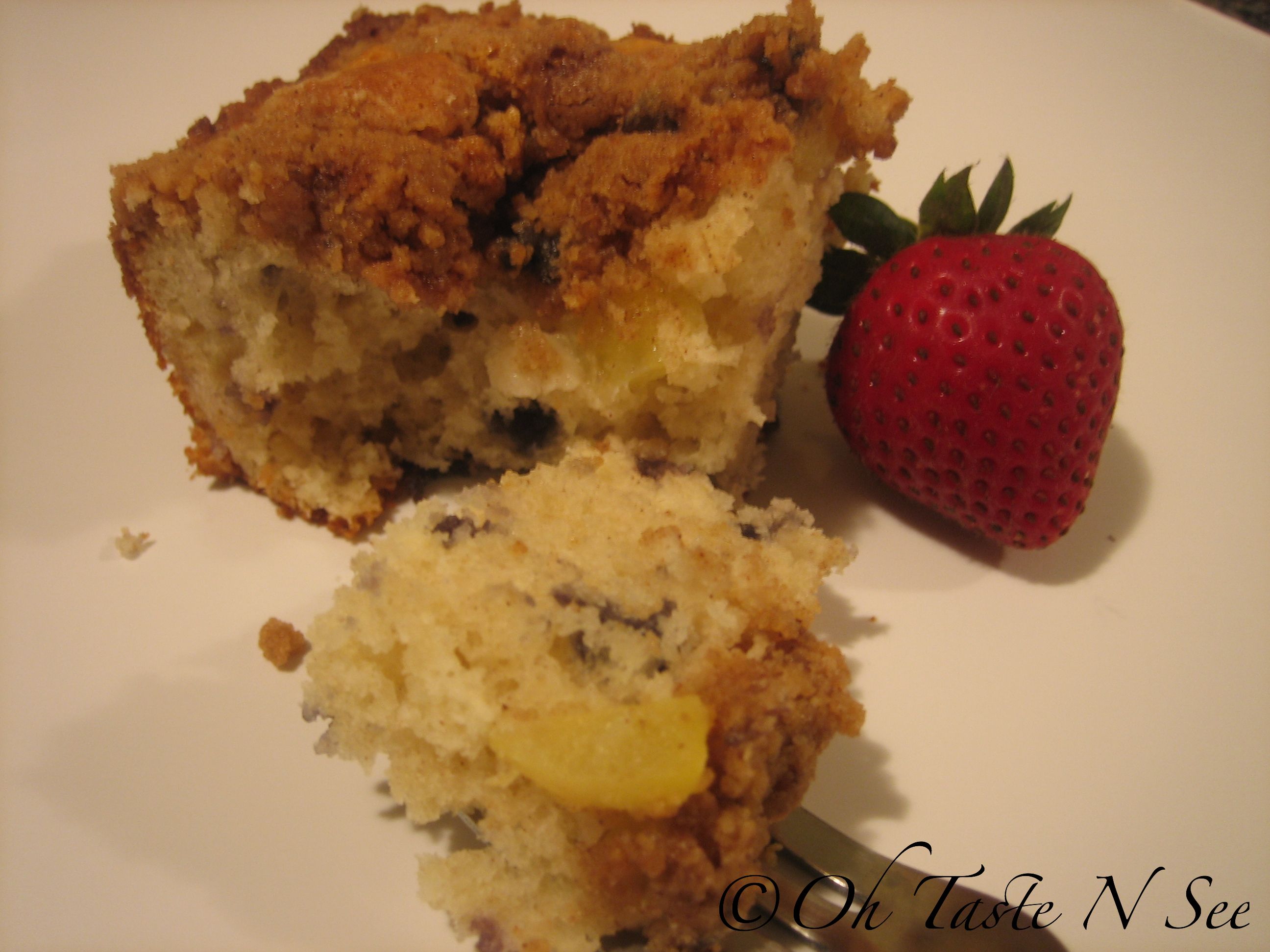 Blueberry Apple Coffee Cake using Pancake mix