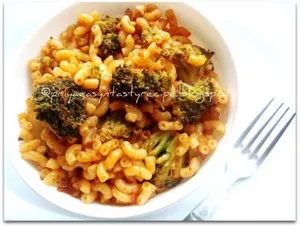 Garlicky broccoli Elbow pasta
