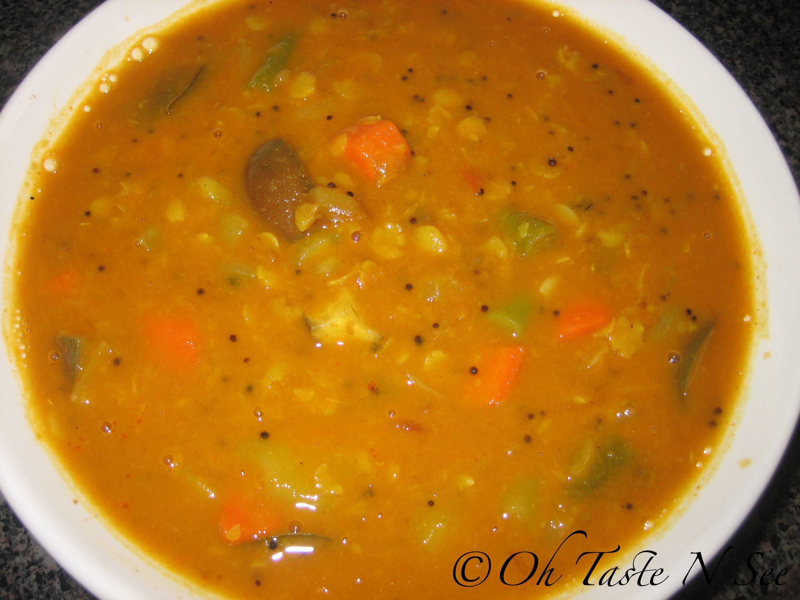 Kadhamba sambar(Mixed vegetable & Mixed dal sambar)