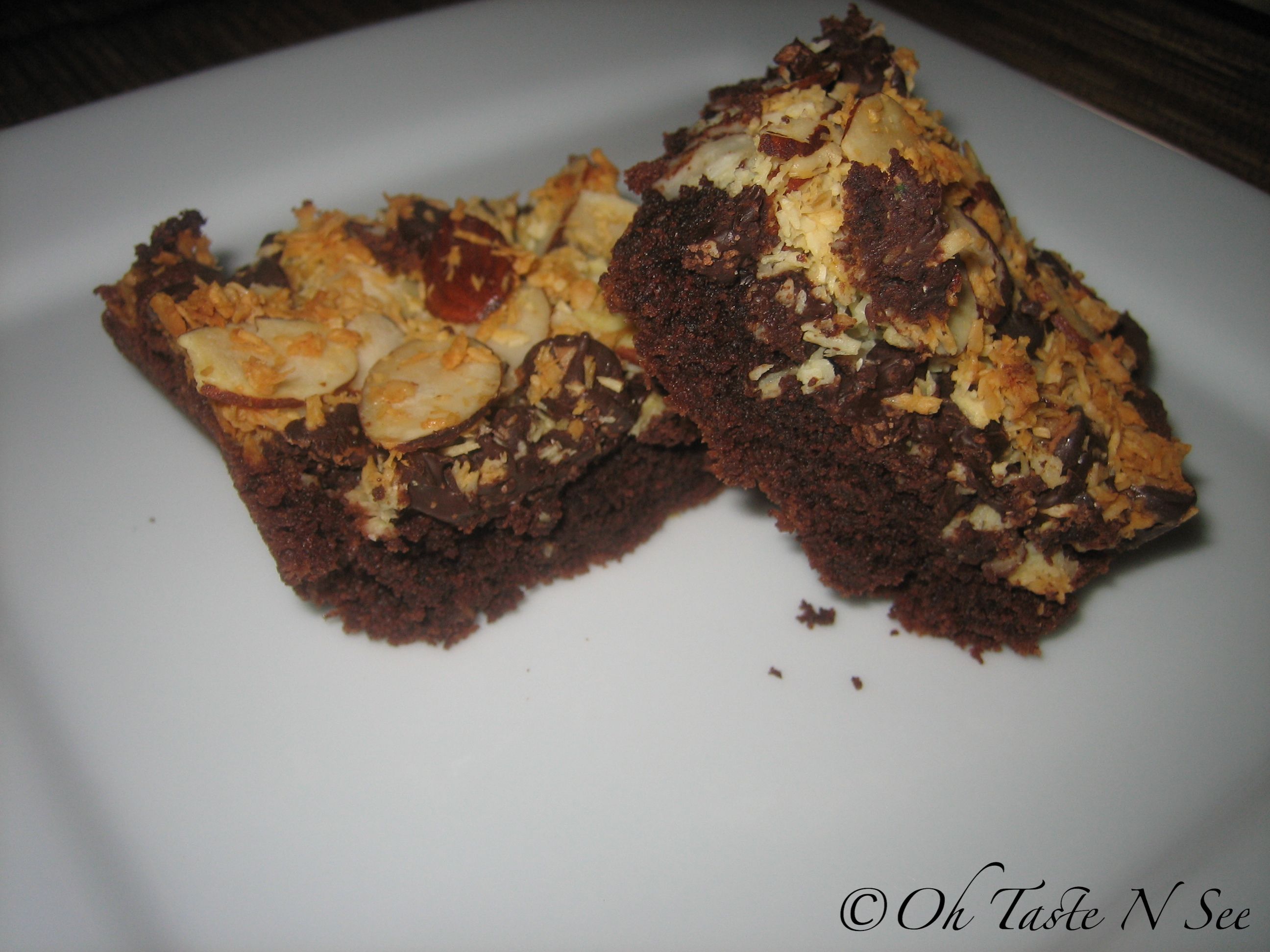 Chocolate Almond Coconut Bars