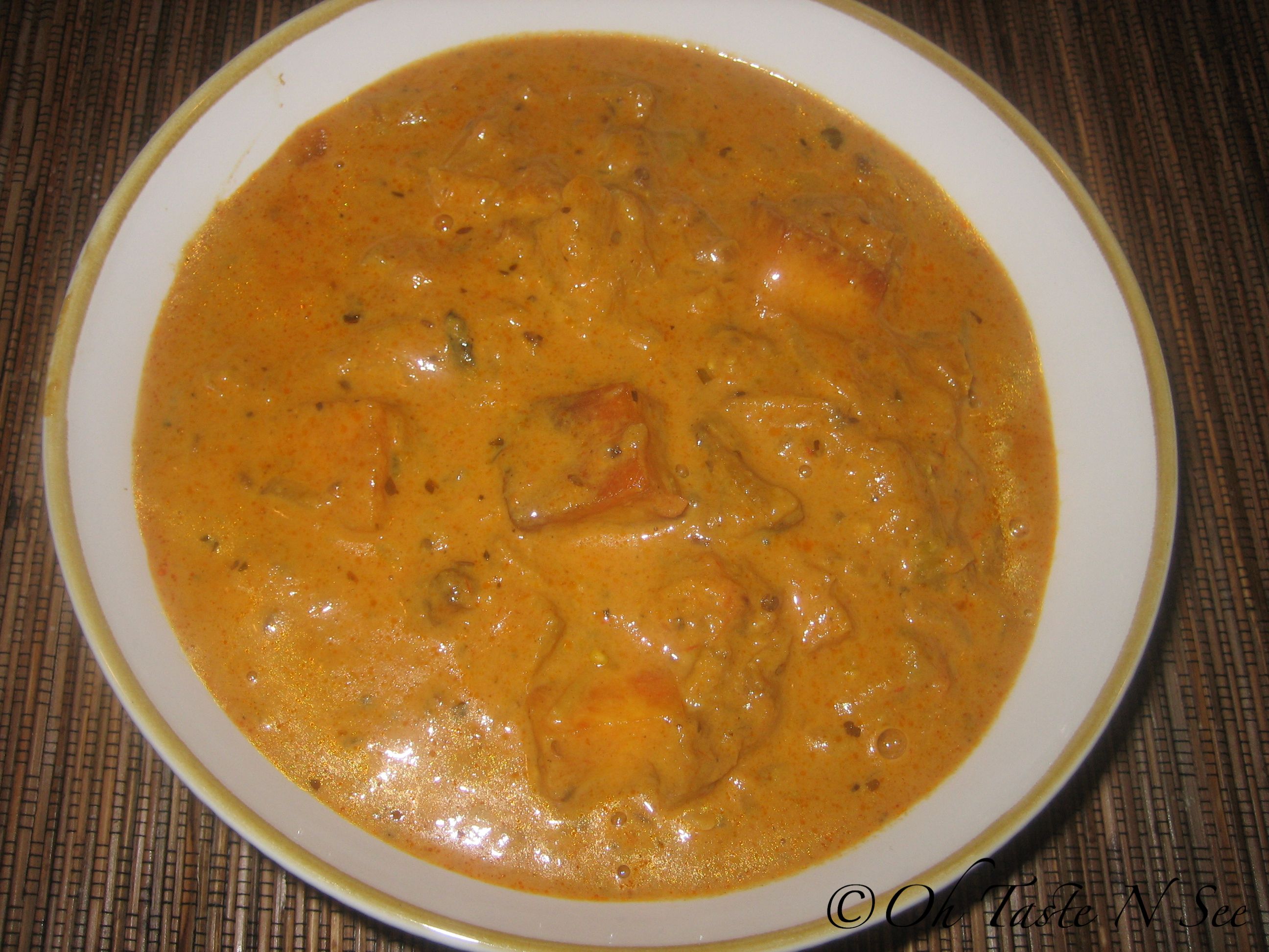 Malai Baingan Paneer Masala