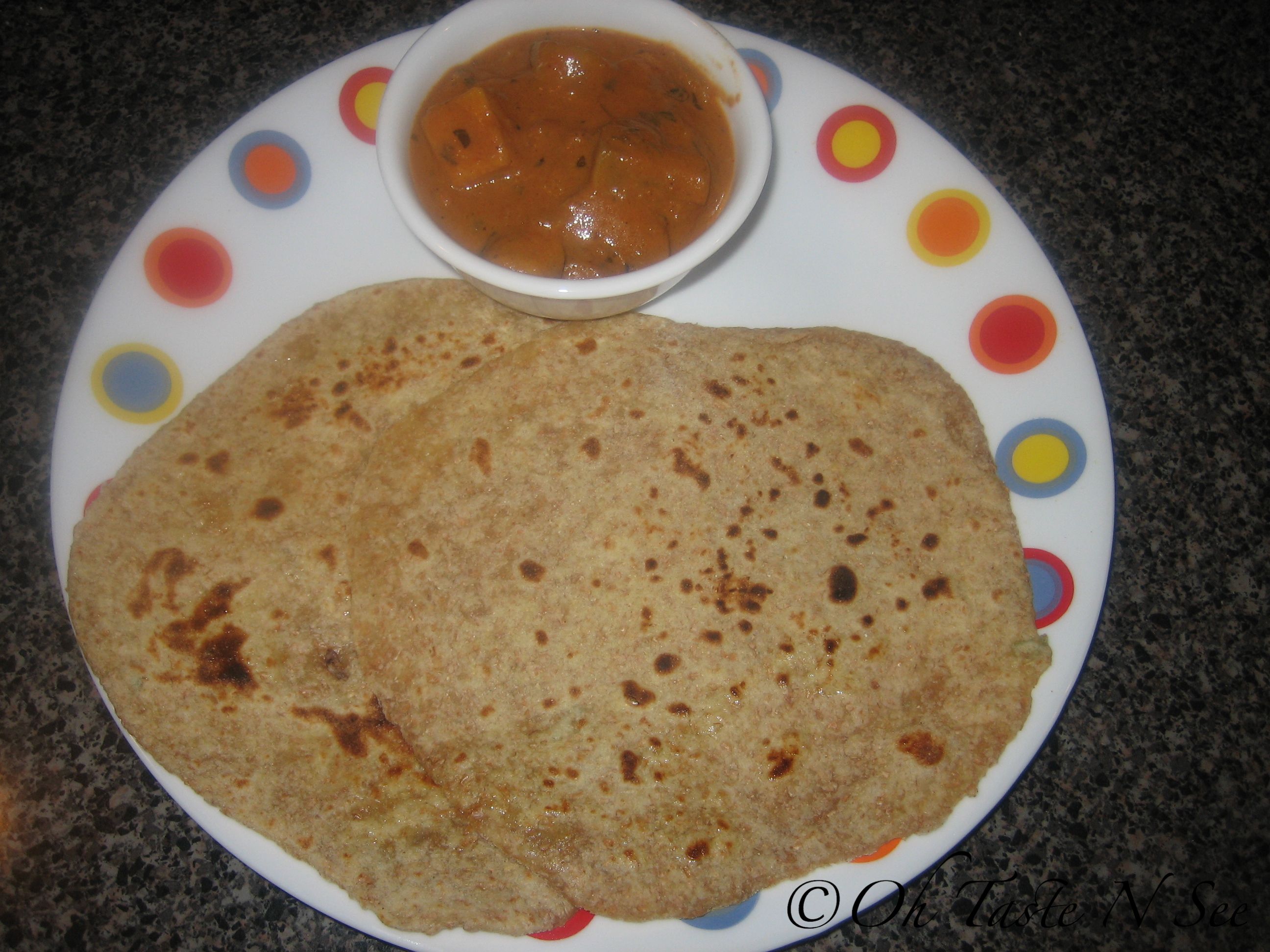 Turnip Wheat Bran Paratha