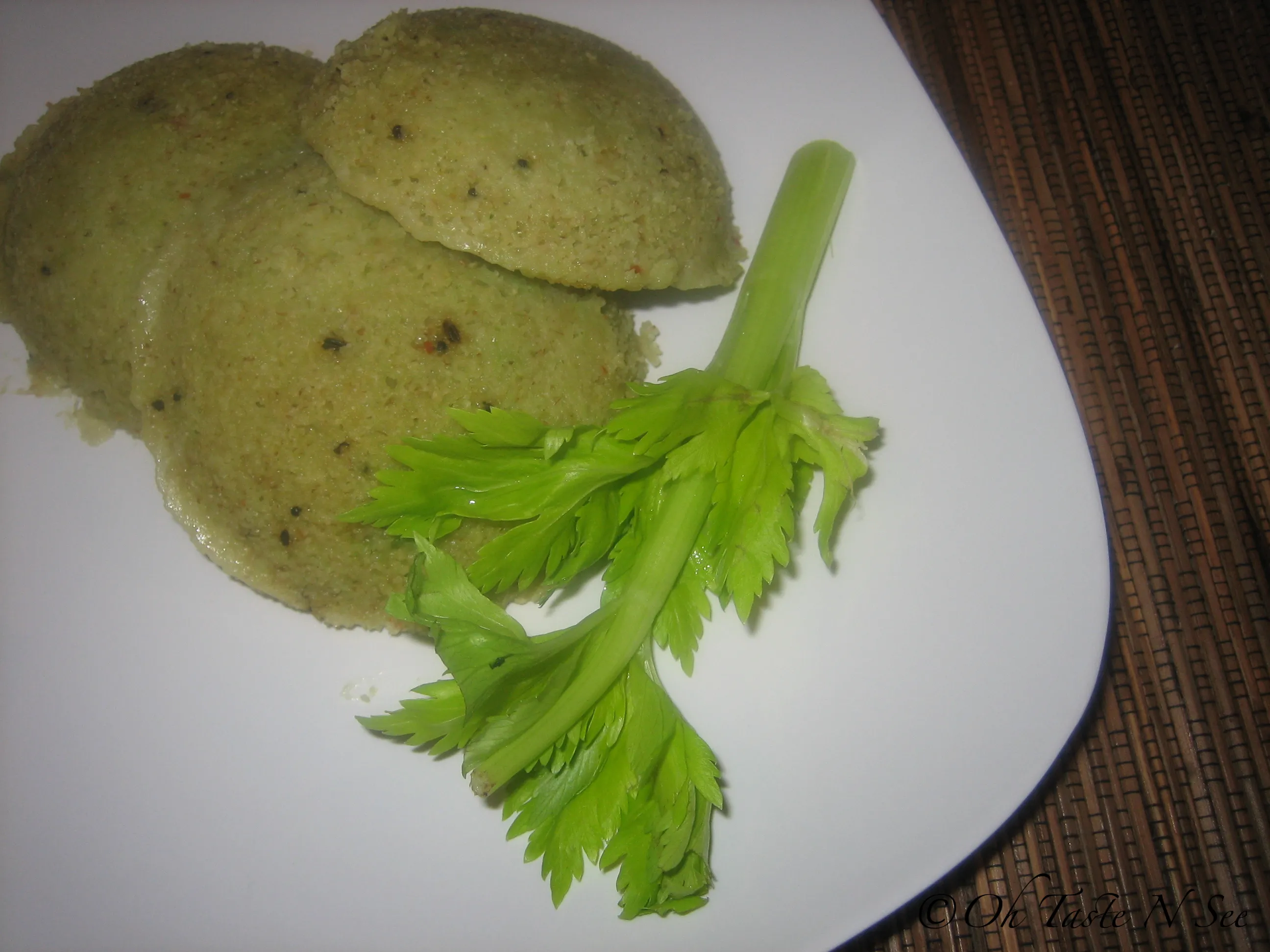 Celery Cilantro Oats Idli 3