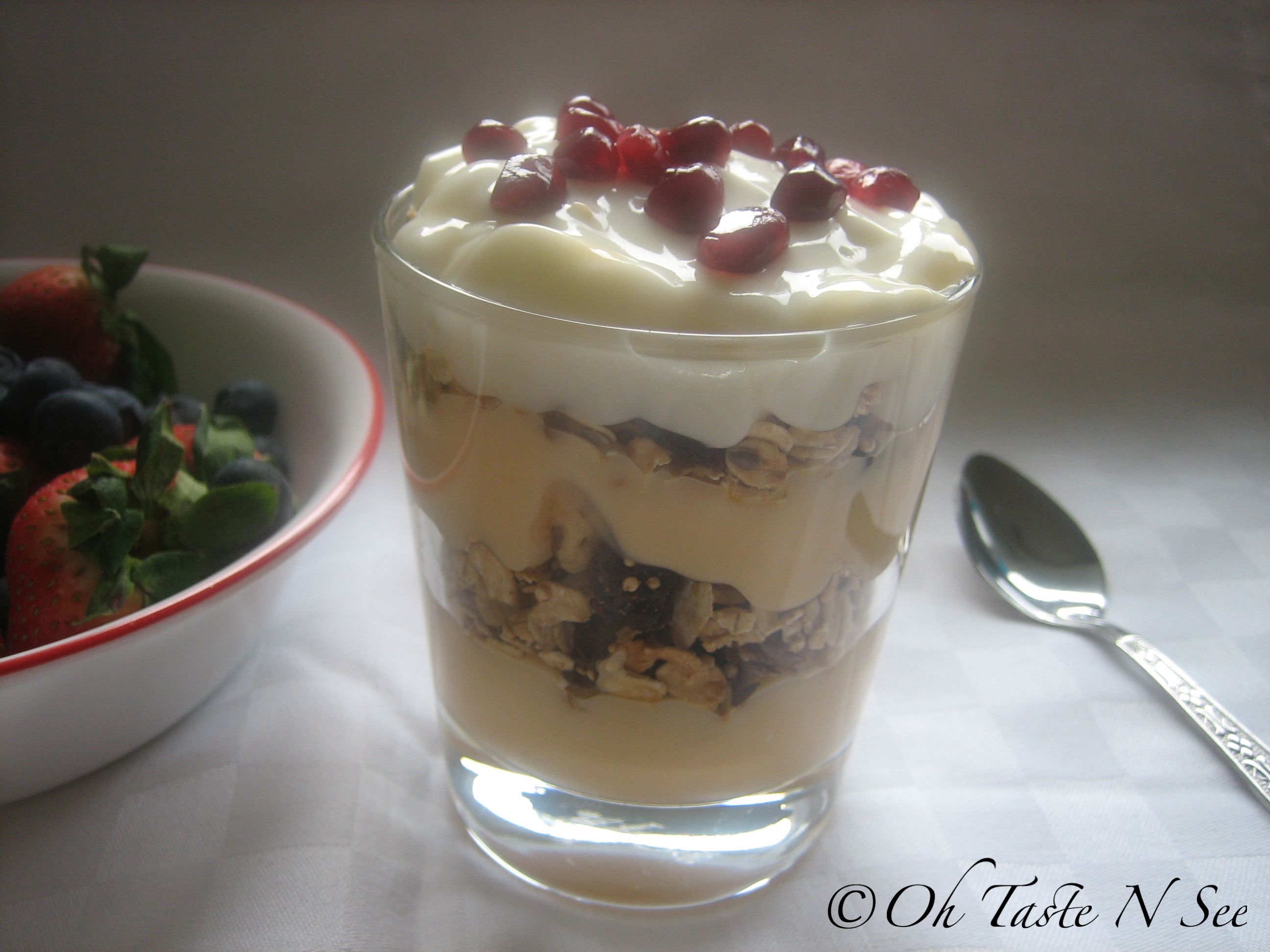 Pomegranate Granola Breakfast parfait