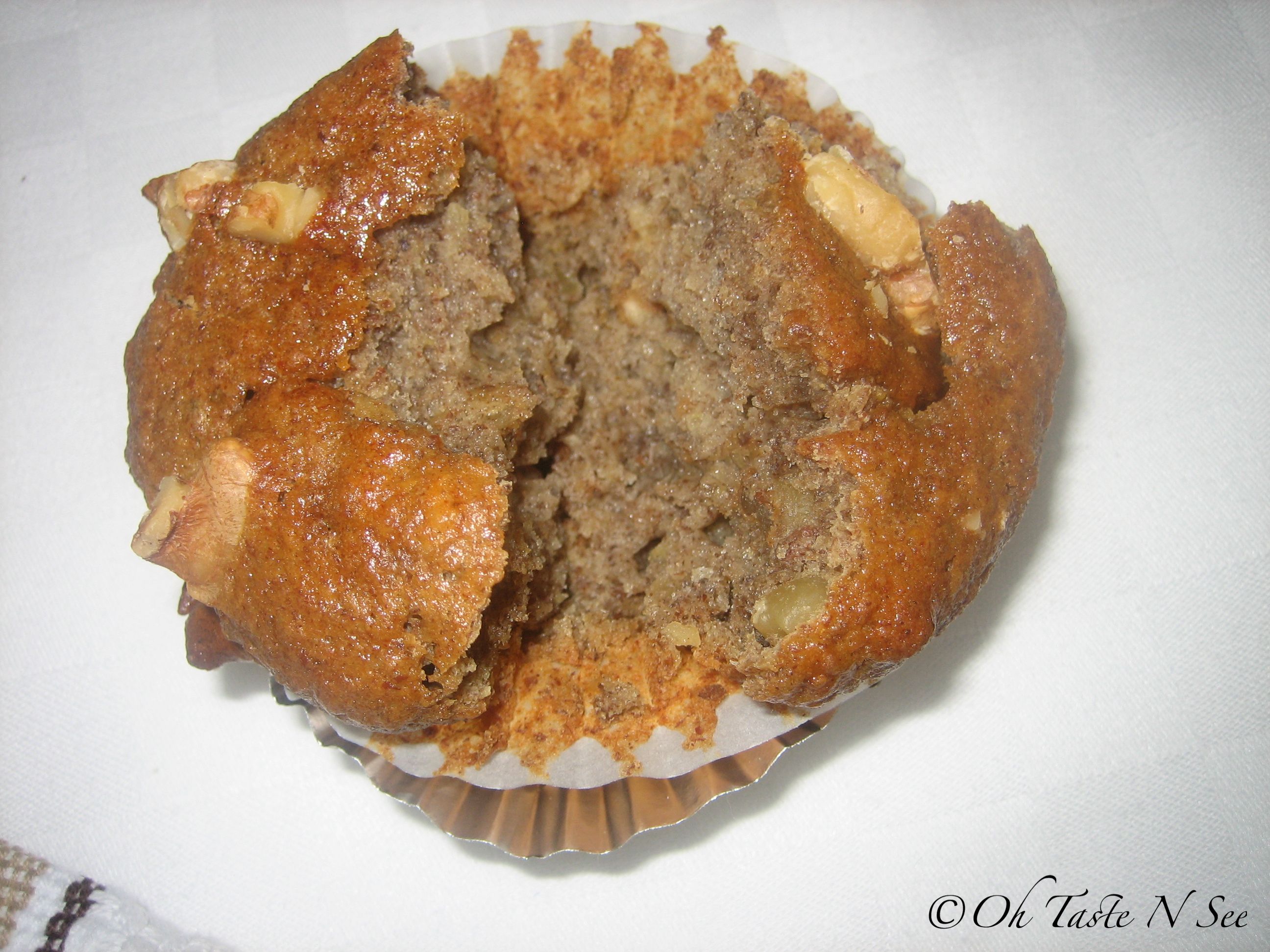 Flax banana muffins