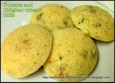 Polenta Bulgur Wheat Idli
