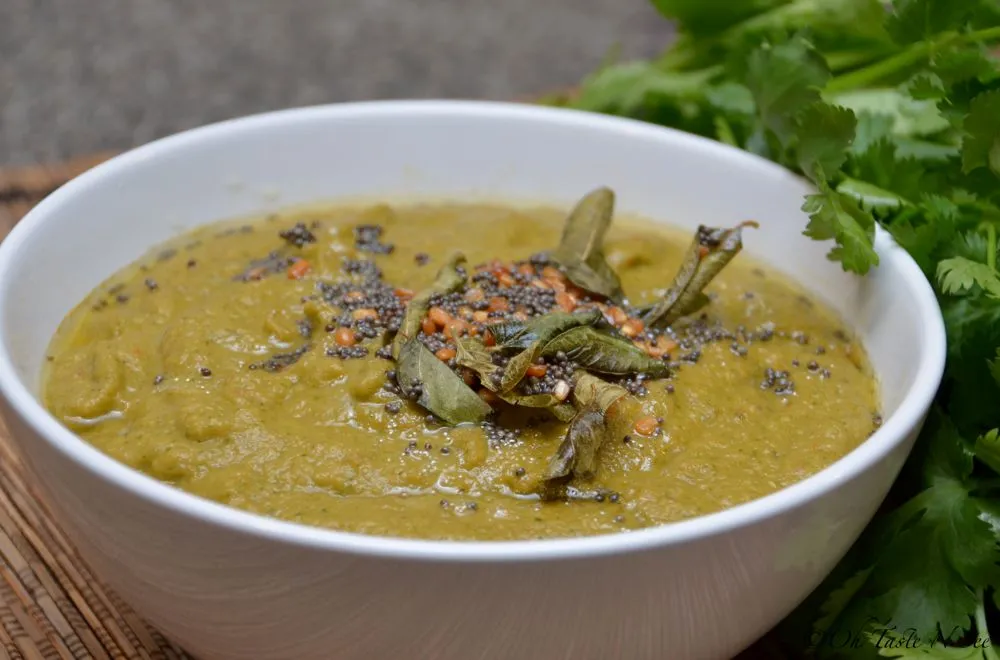 Roasted zucchini cilantro chutney 2