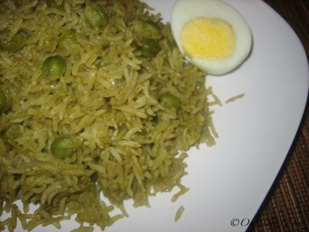 Cilantro n Green Garbanzo Pulav
