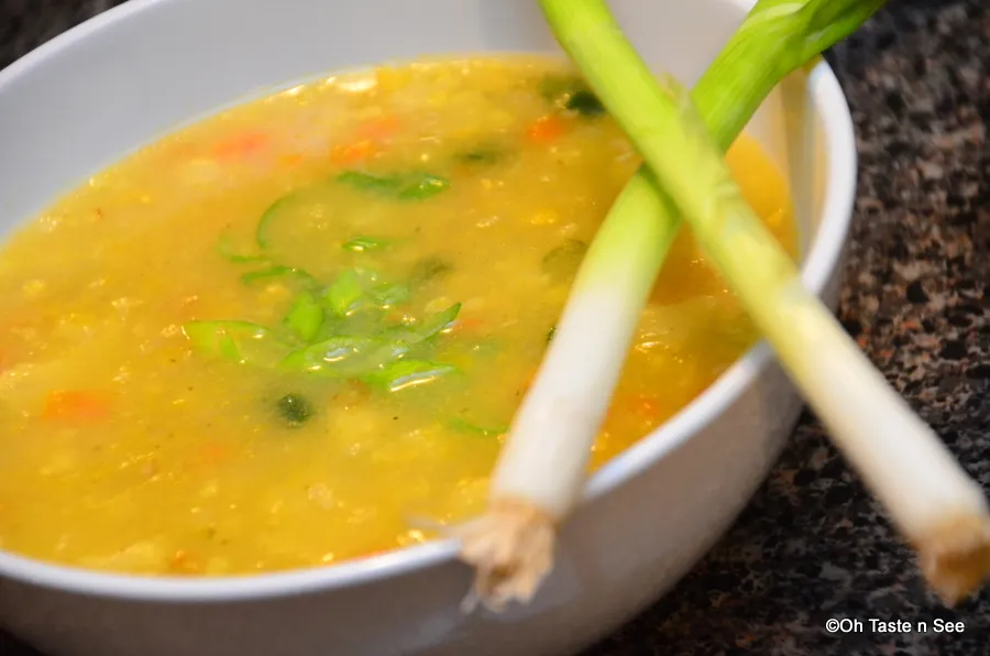 Sweet corn vegetable soup 4