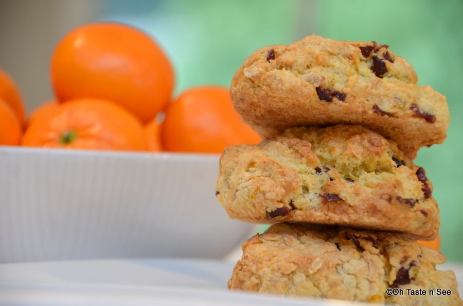 Cranberry Orange Barley Scones