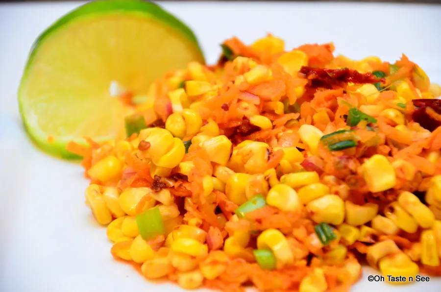 Grilled corn carrot salad 5