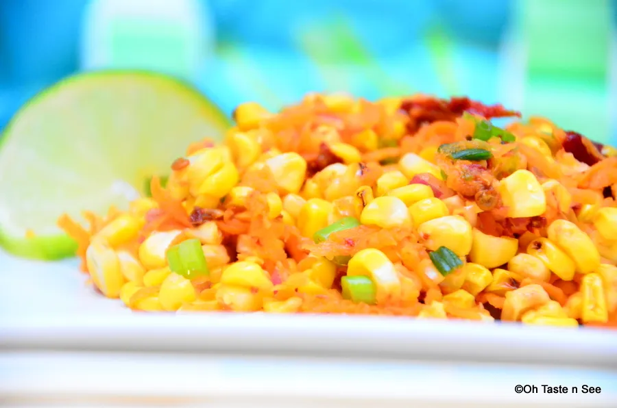 Grilled corn carrot salad 4