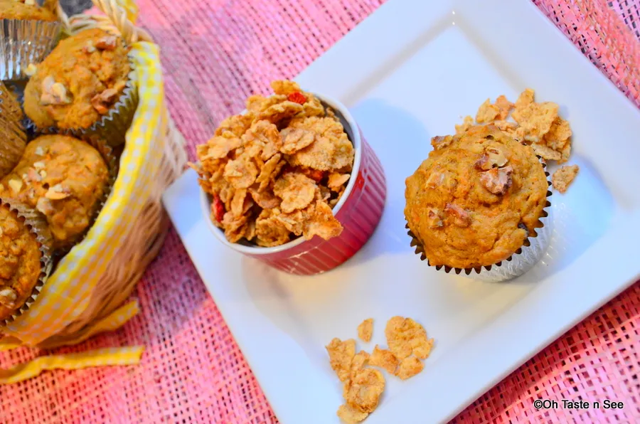 Carrot cereal muffins 5