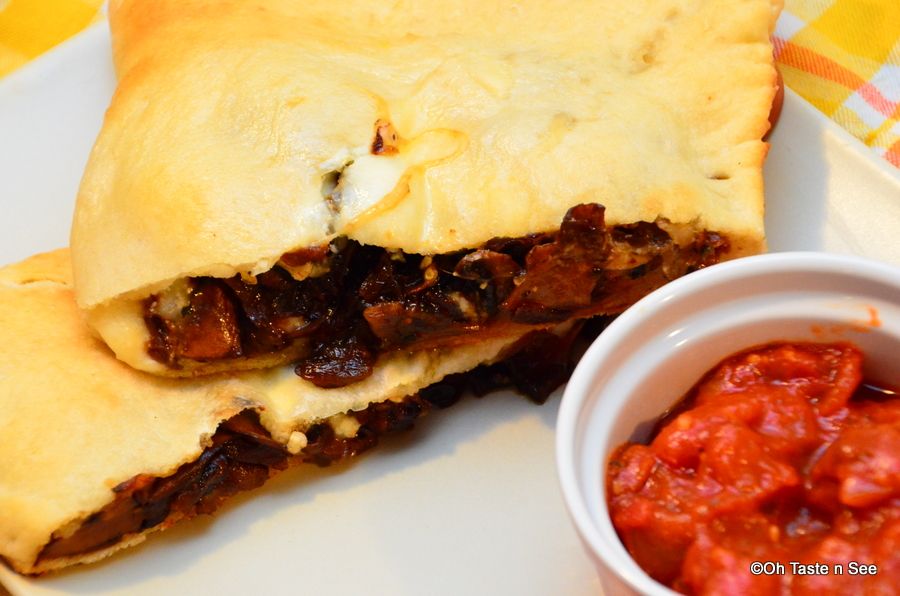 Caramelized Onion and Mushroom Calzone