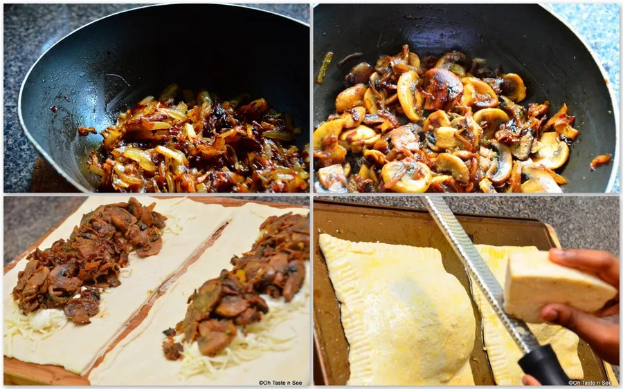 Mushroom Onion Calzone