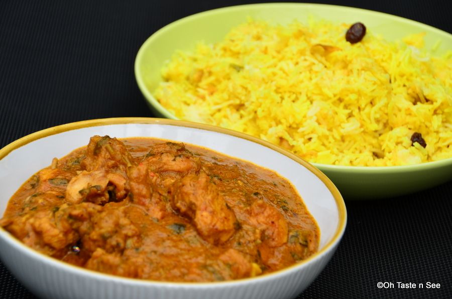 Methi Murgh with Coconut Milk pulav