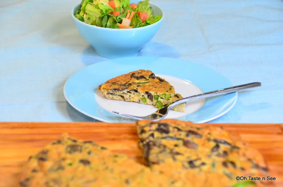 Mushroom asparagus frittata 6