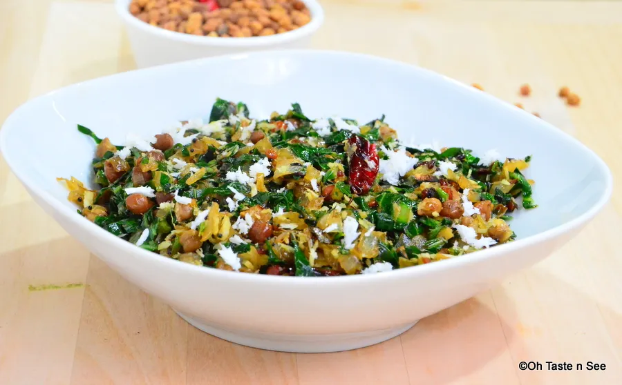 collard greens poriyal 4