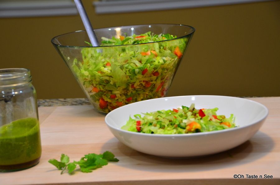 Mung bean Salad with Tangy Cilantro Lime Vinaigrette