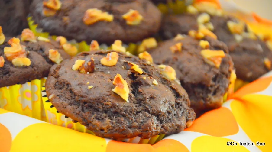 double chocolate walnut muffins 6