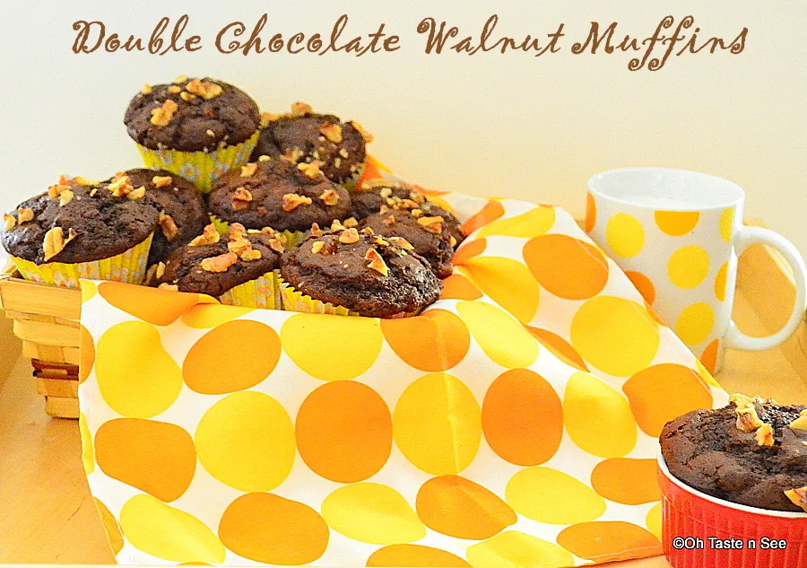 double chocolate walnut muffins 4