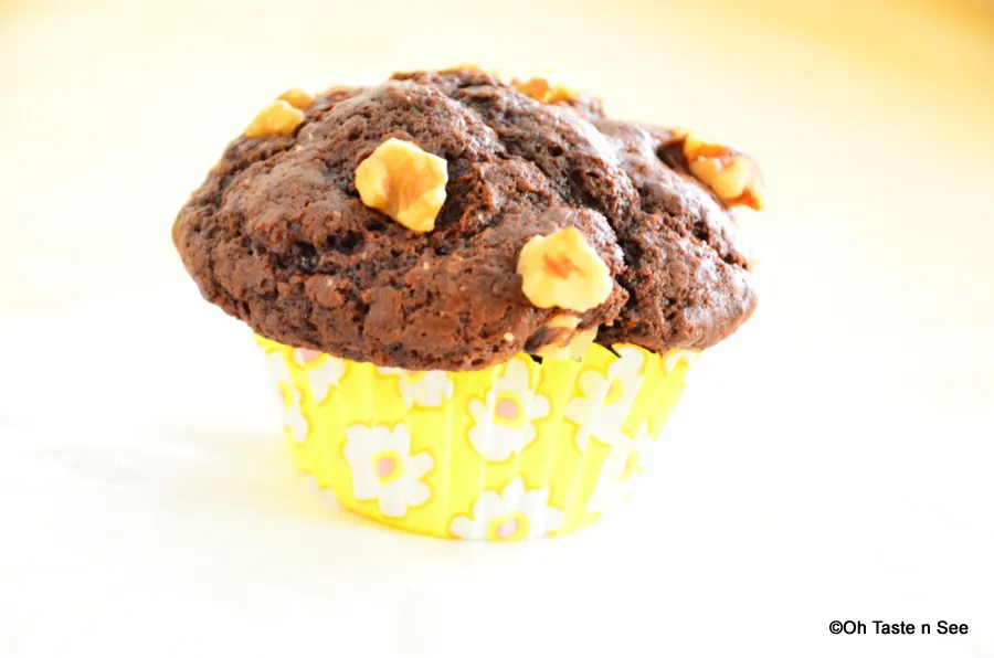 double chocolate walnut muffins 2