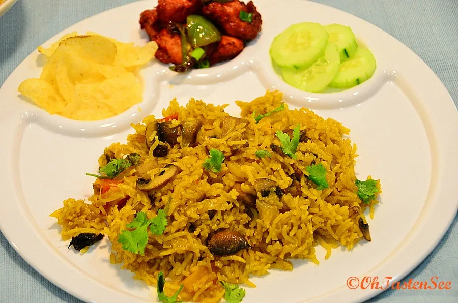 mushroom briyani 2