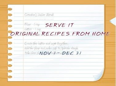 Announcing Serve it Series Finale - "Original Recipes From Home"
